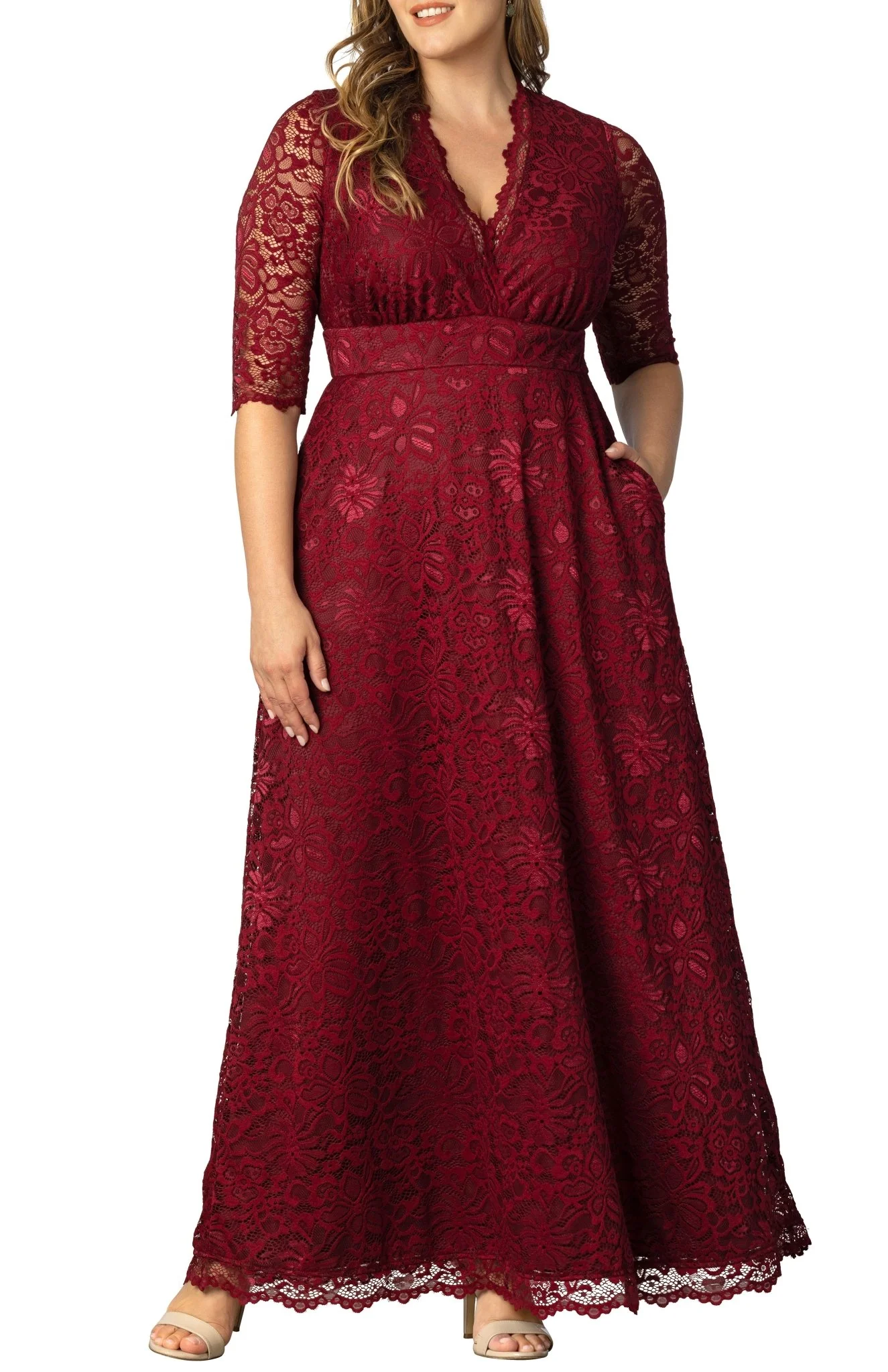 Maria Lace Evening Gown - Plus - Image 9