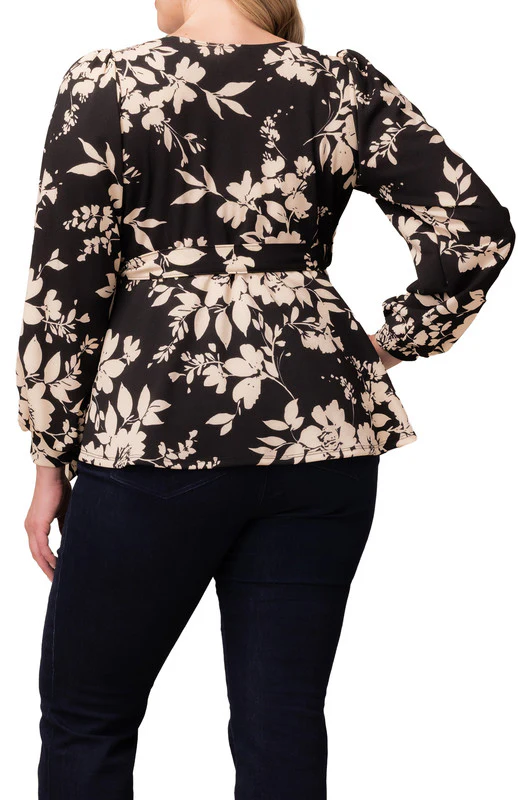 Natasha Long Sleeve Wrap Top - Plus - Image 8