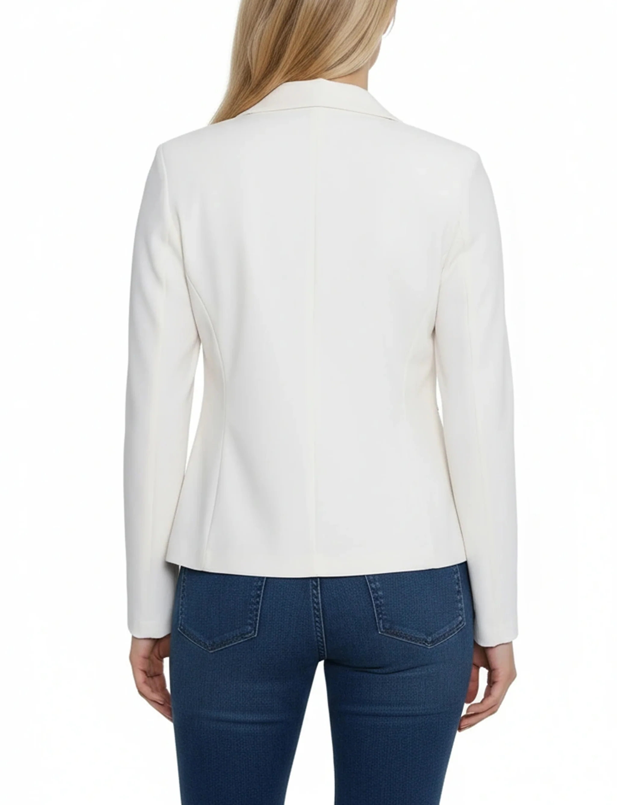NY Collection Cropped Long Sleeve Crepe Jacket - Image 4