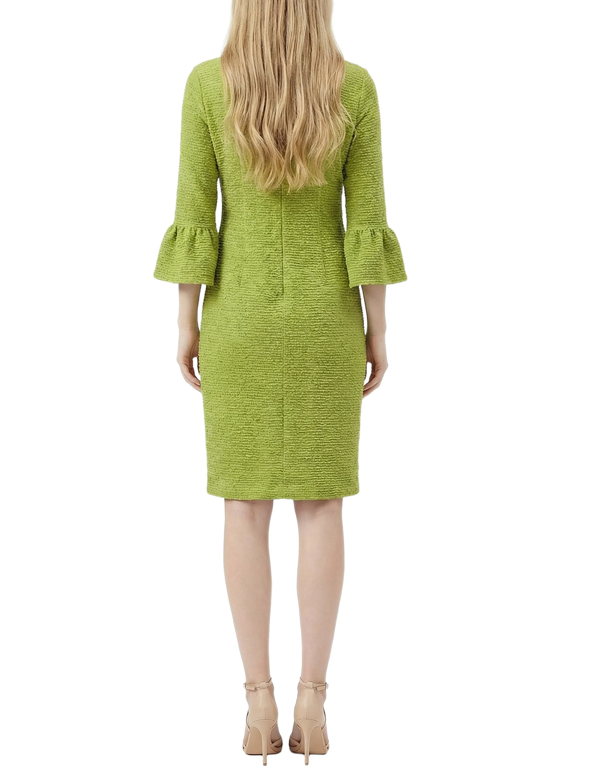 NY Collection Petite 3/4 Sleeve Pearl Detail Dress - Image 8