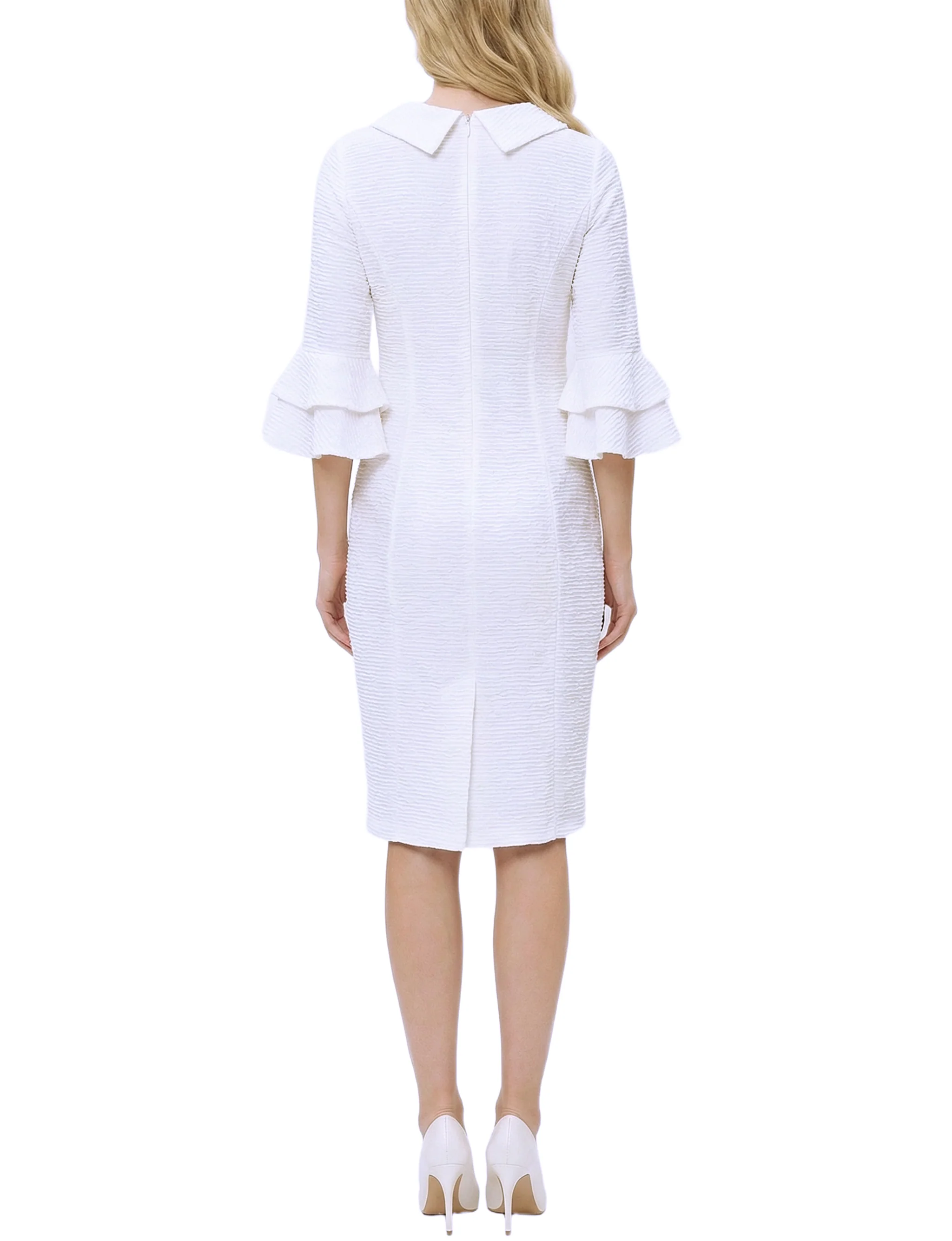 NY Collection Petite 3/4 Sleeve Shawl Collar Dress - Image 16