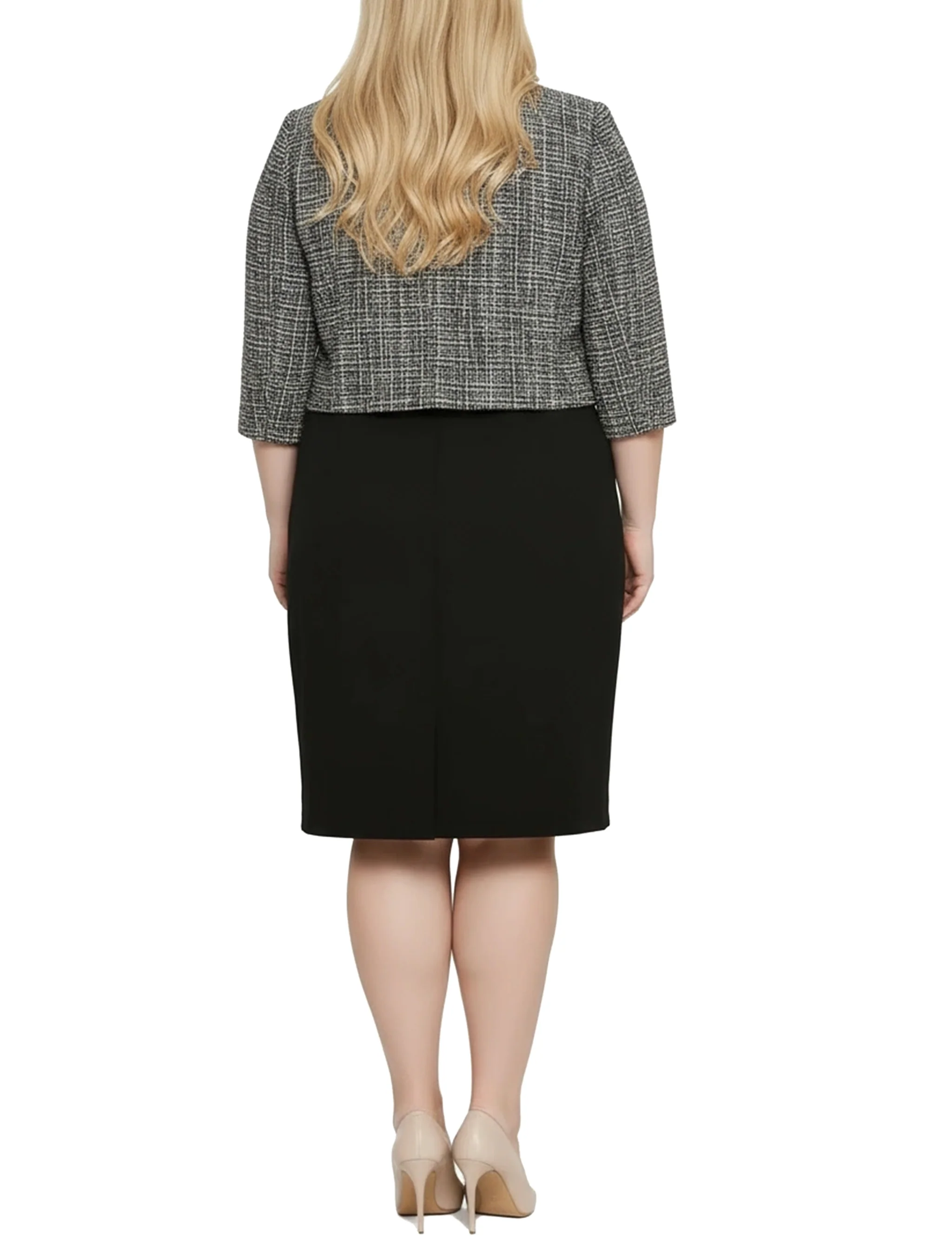 NY Collection Plus Size 2 Piece Jacket and Dress Set - Image 4