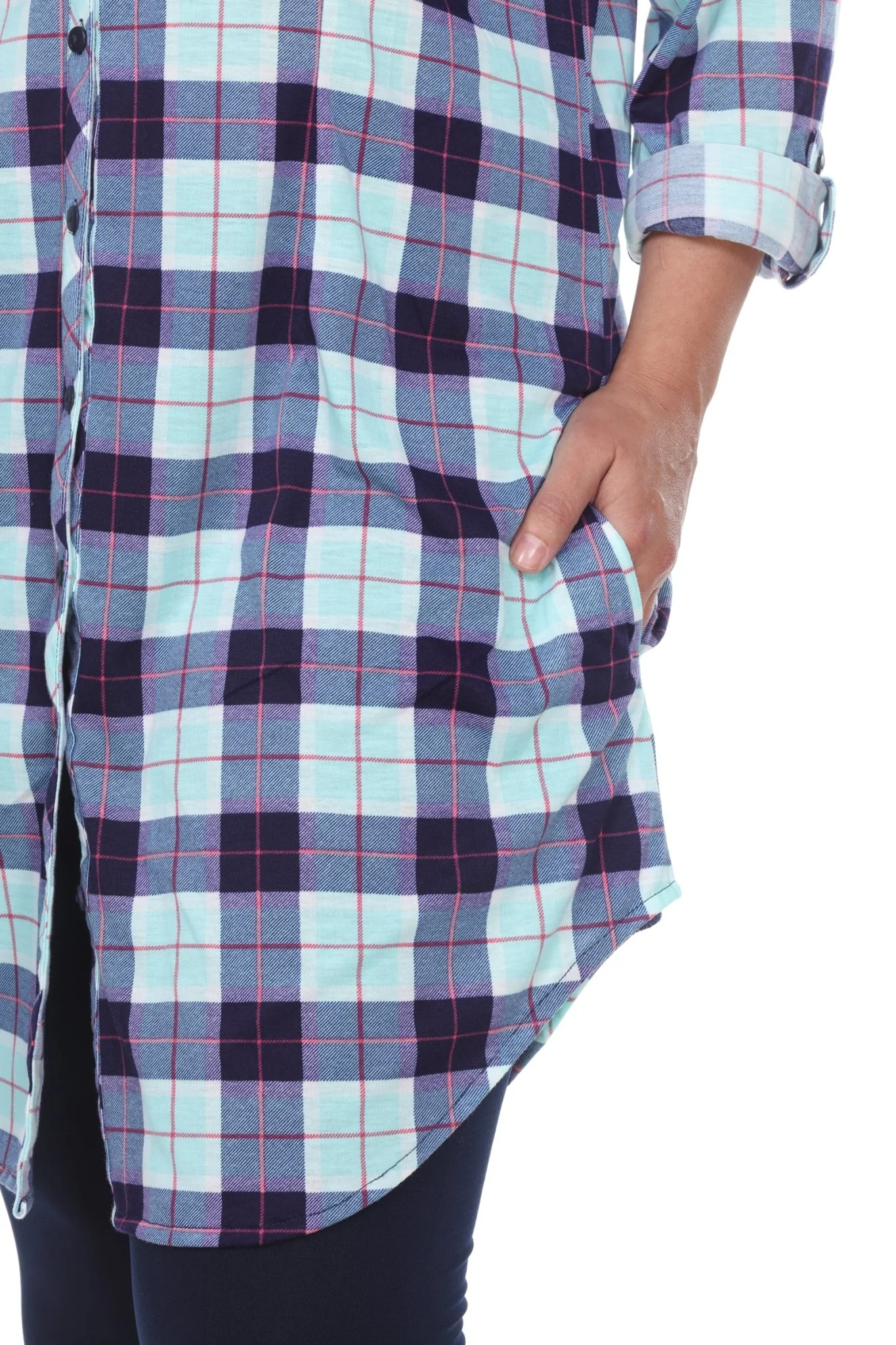 Piper Stretchy Plaid Tunic - Plus - Image 28