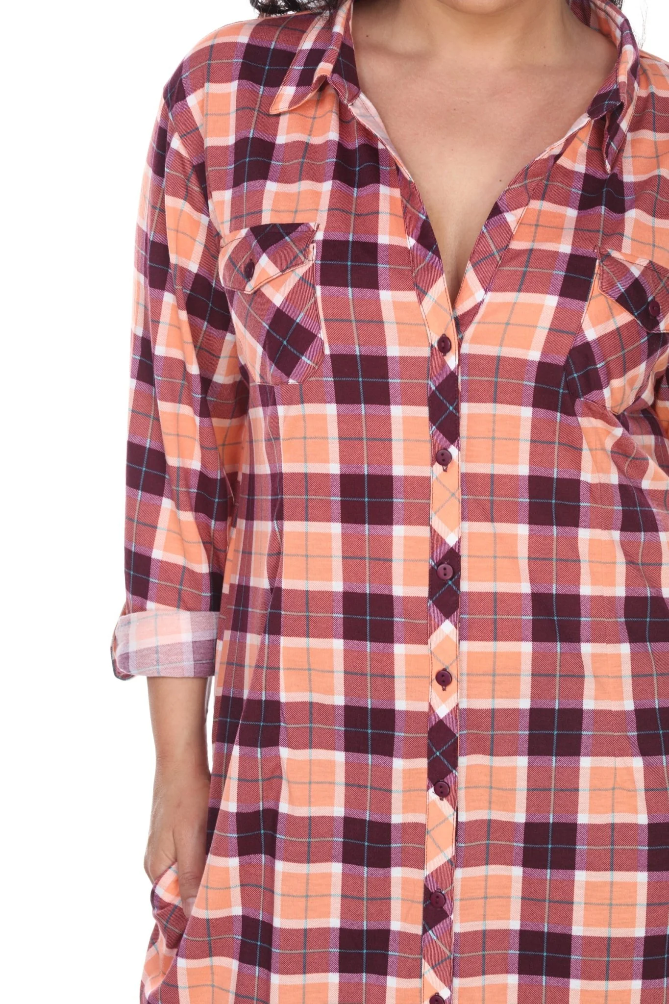 Piper Stretchy Plaid Tunic - Plus - Image 3