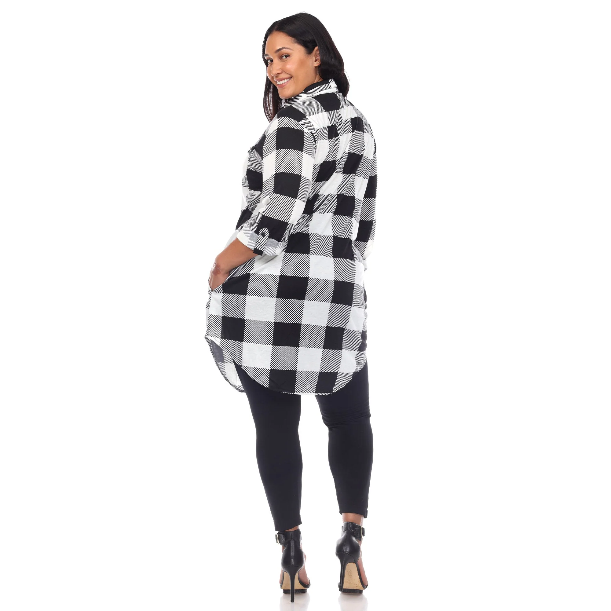 Plaid Tunic Shirt - Plus - Image 10