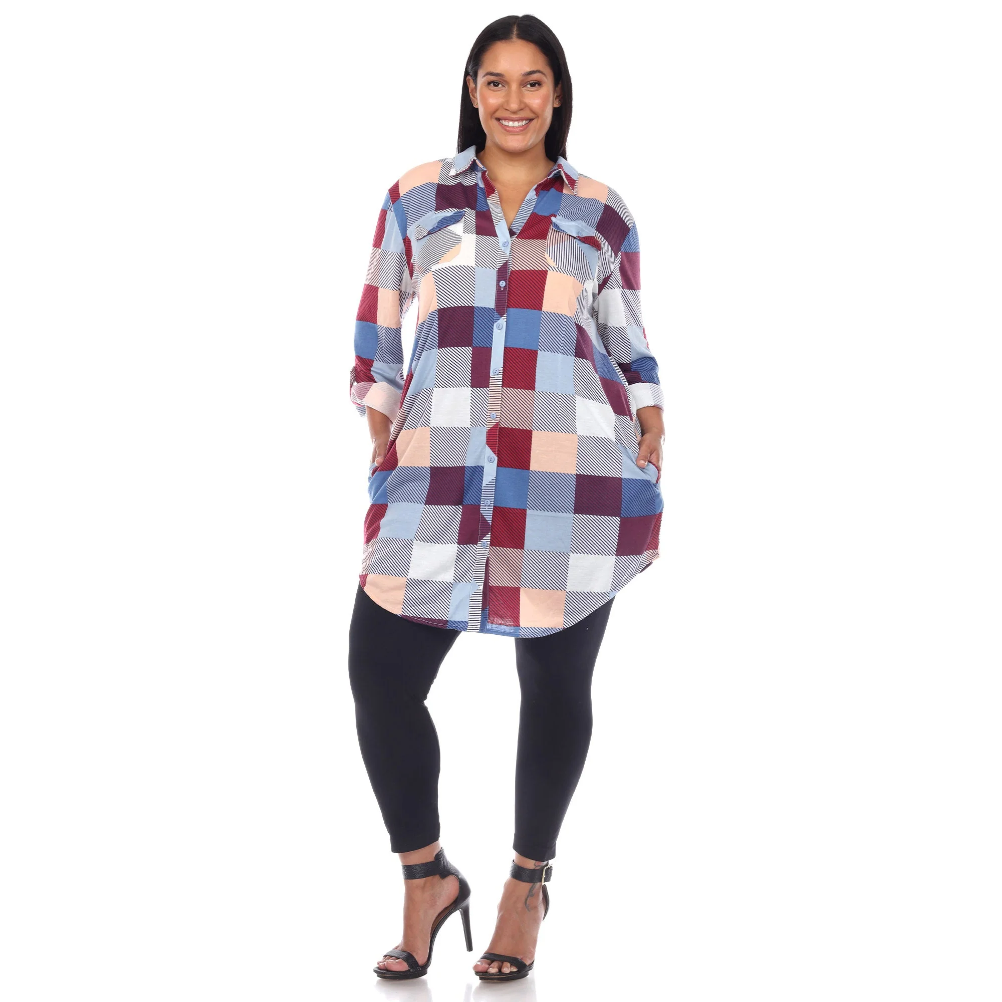 Plaid Tunic Shirt - Plus - Image 17