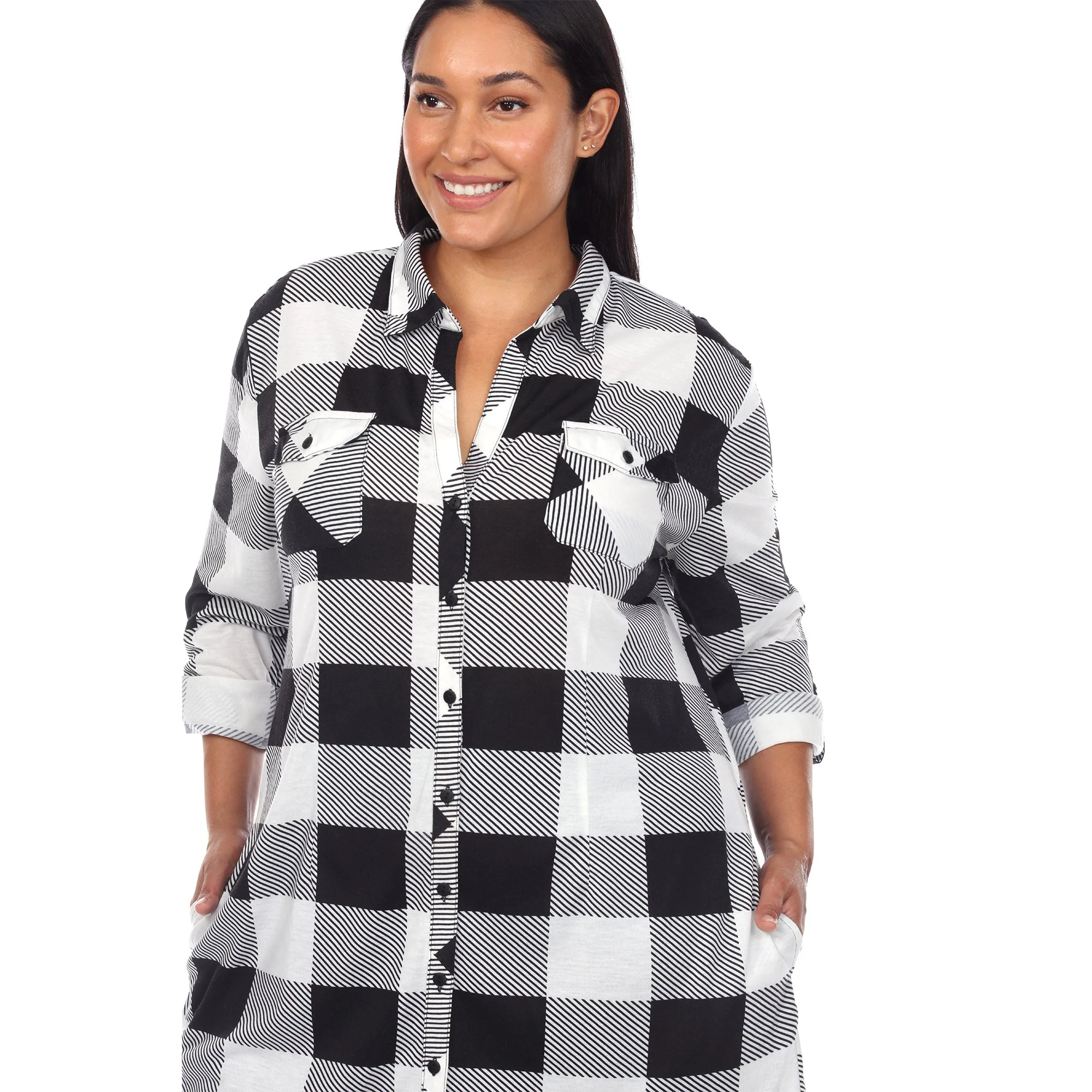 Plaid Tunic Shirt - Plus - Image 6