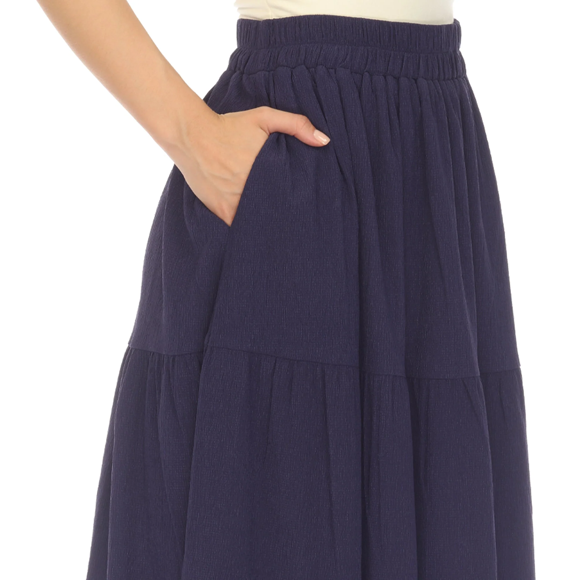 Pleated Tiered Maxi Skirt - Image 20