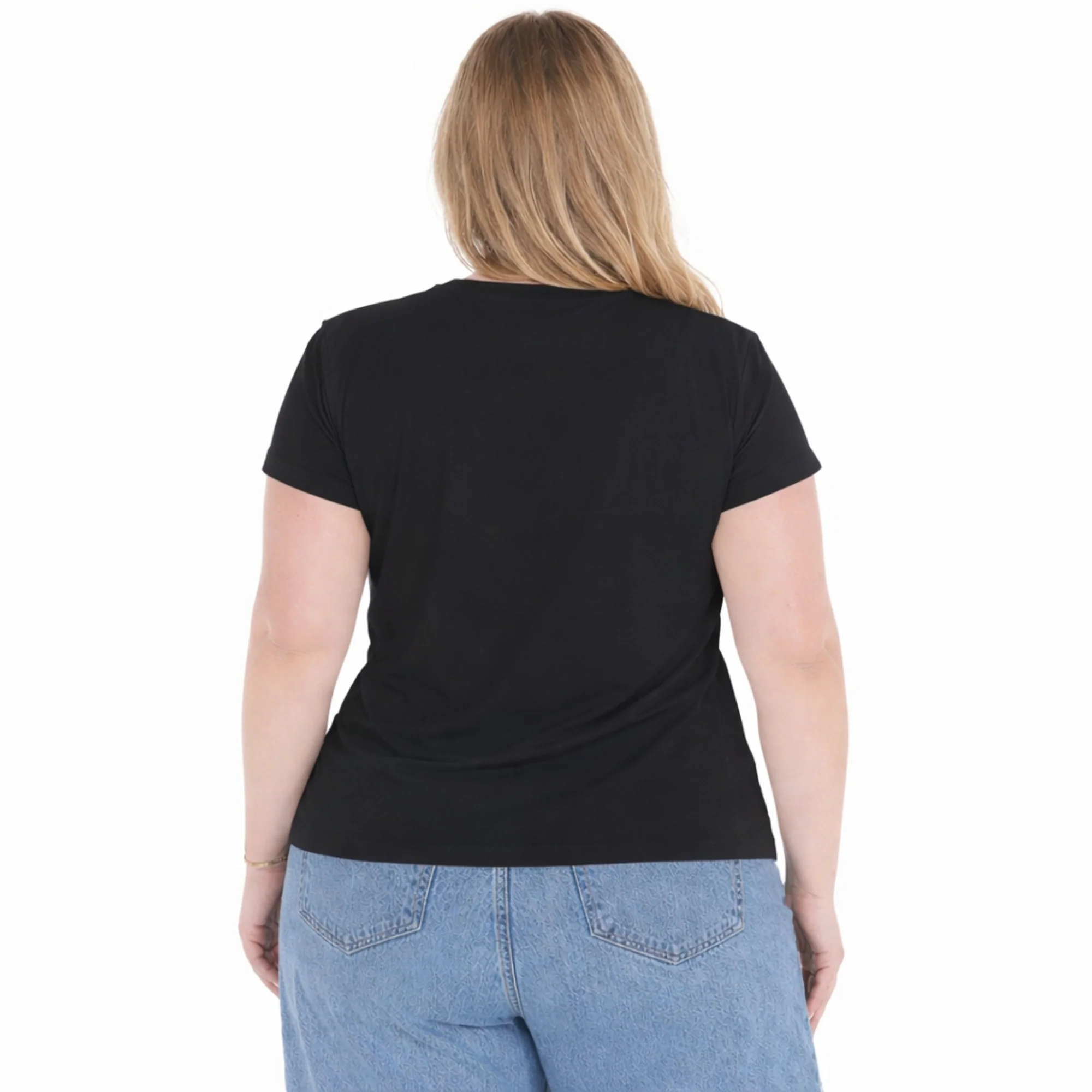 Plus Size V-Neck Front Tie Pullover Top - Image 3