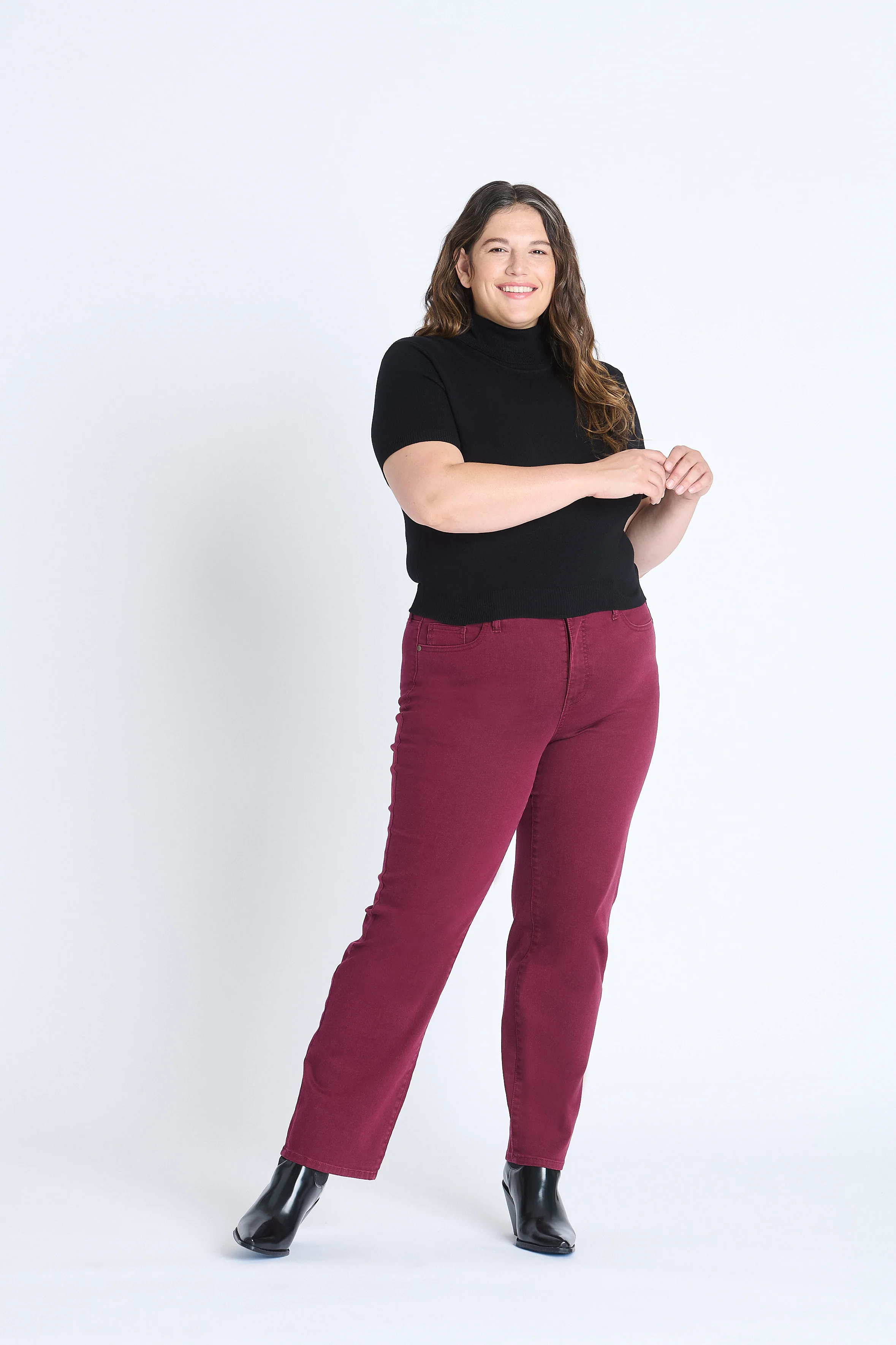 Westport Signature 5 Pocket Colored Denim Straight Leg Jean - Plus - Image 4