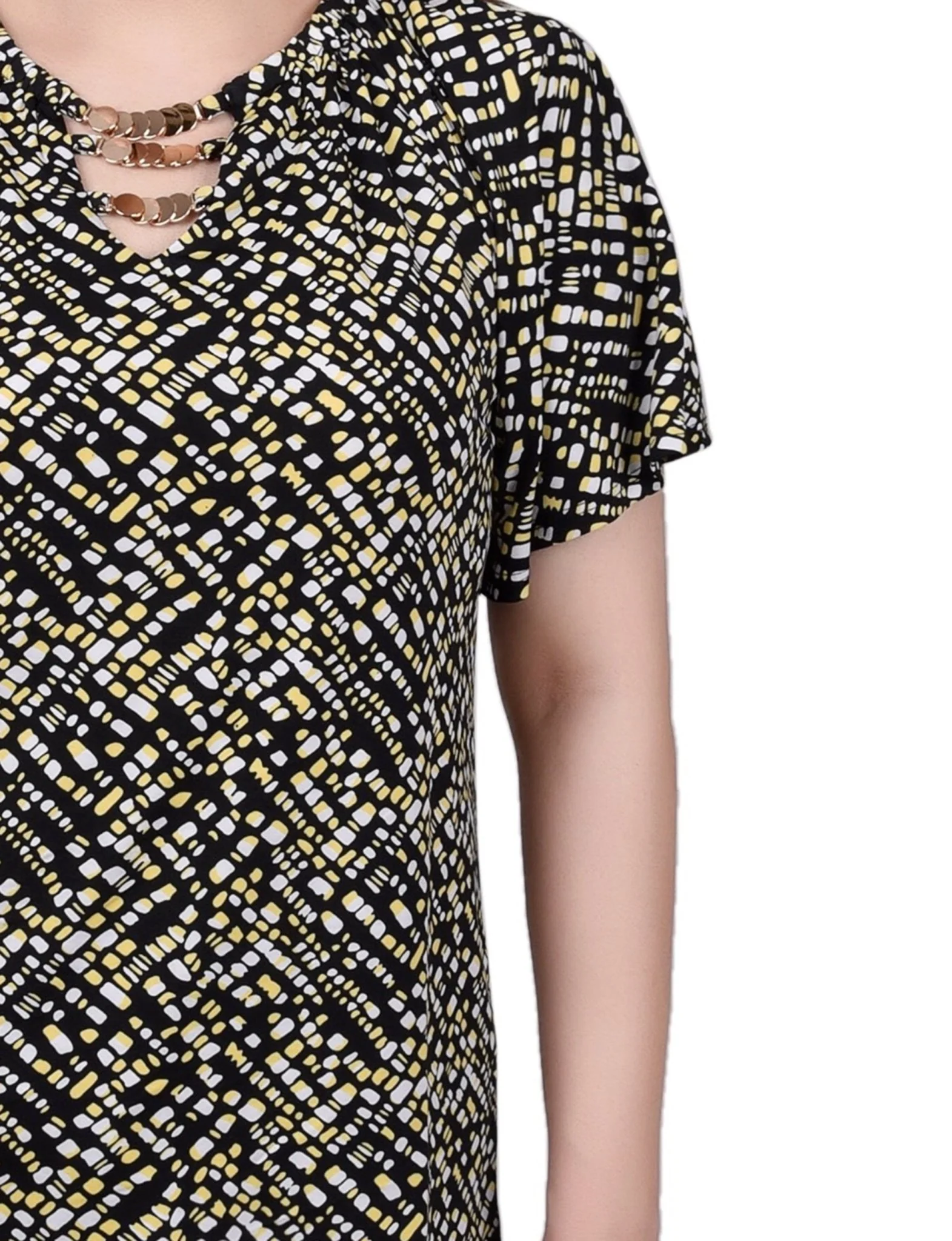 Raglan Sleeve Top With Chain Details - Image 11