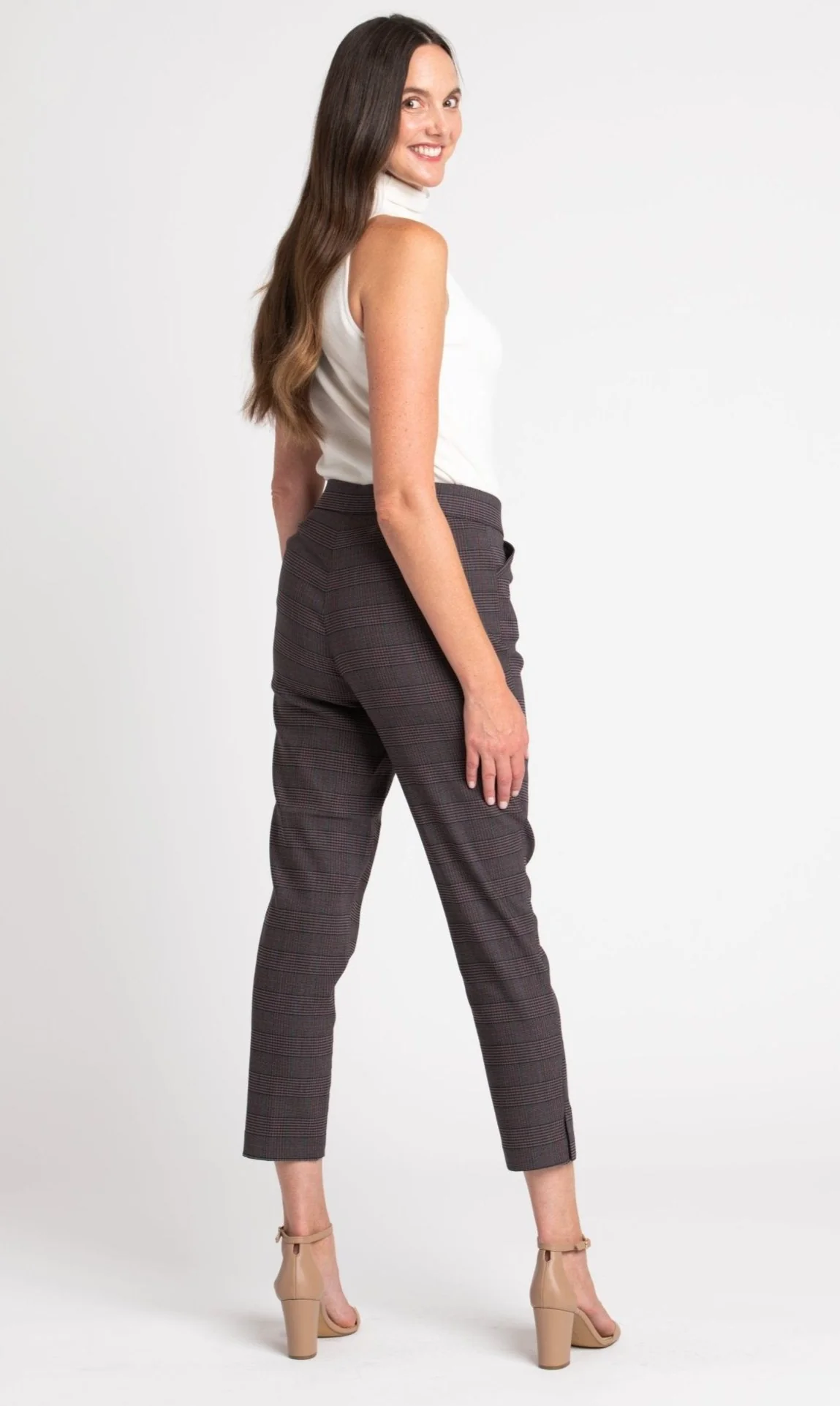 Roz & Ali™ Millennium Wine Plaid Pull On Ankle Pants - Image 5
