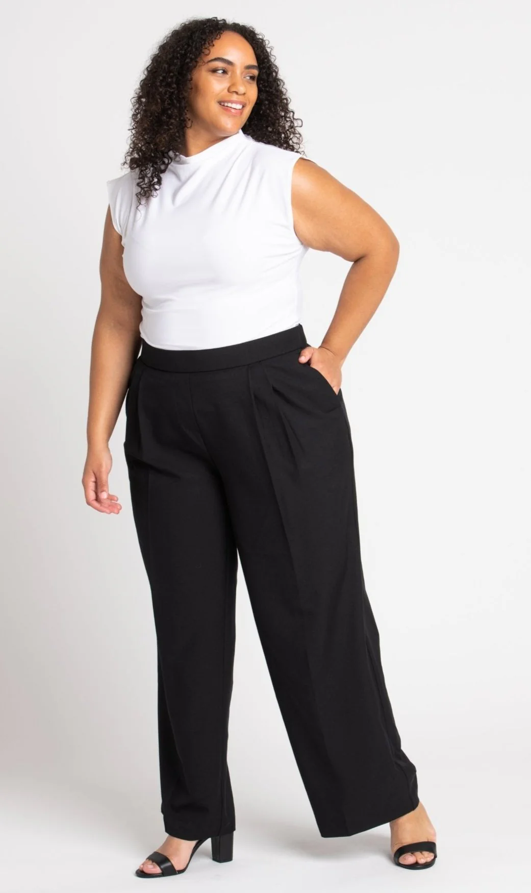 Roz & Ali™ Pleated Wide Leg Trouser Pants - Plus - Image 5