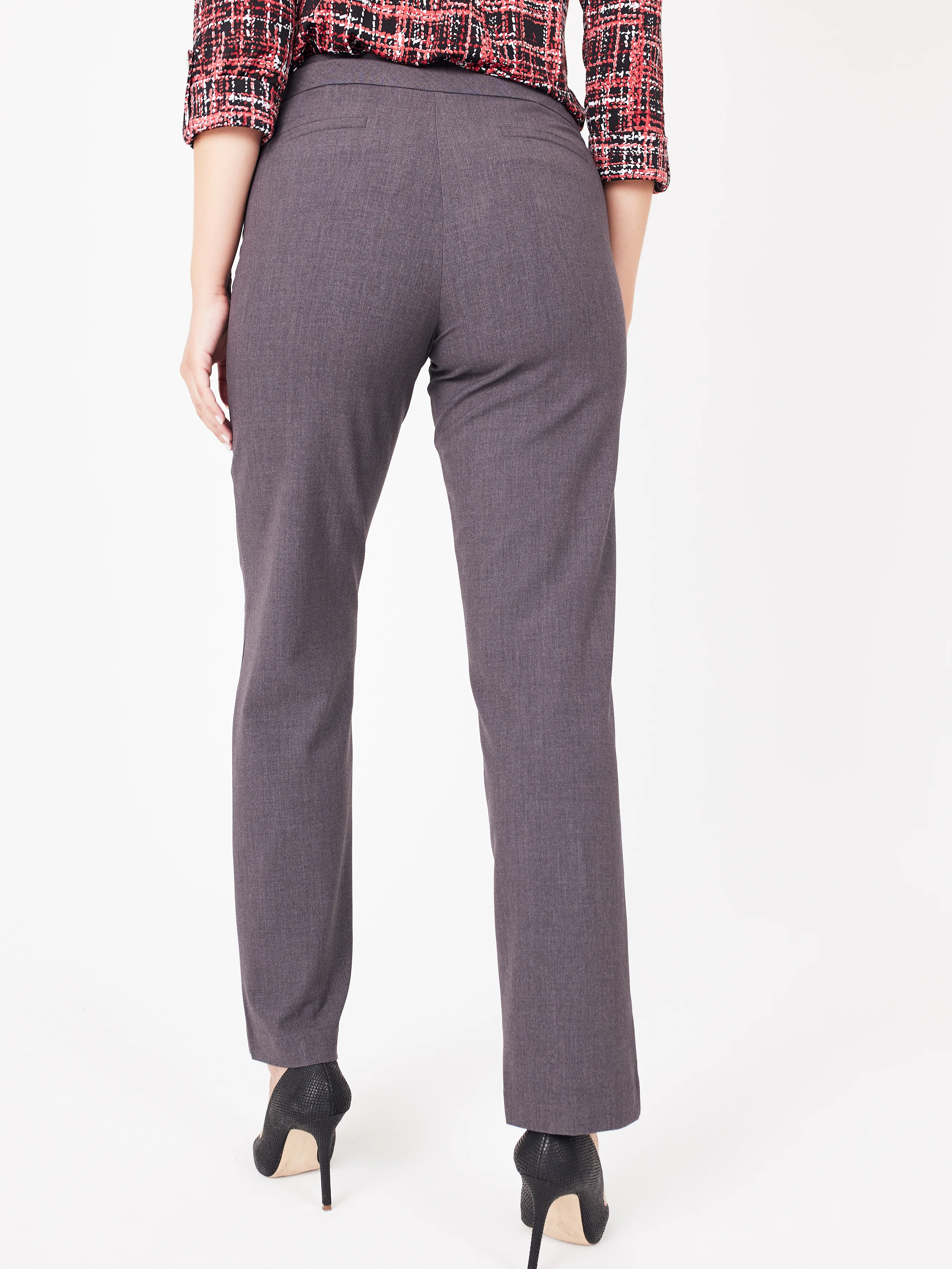 Roz & Ali™ Secret Agent Pull On Tummy Control Pants Straight Leg - Plus - Short Length - Image 12