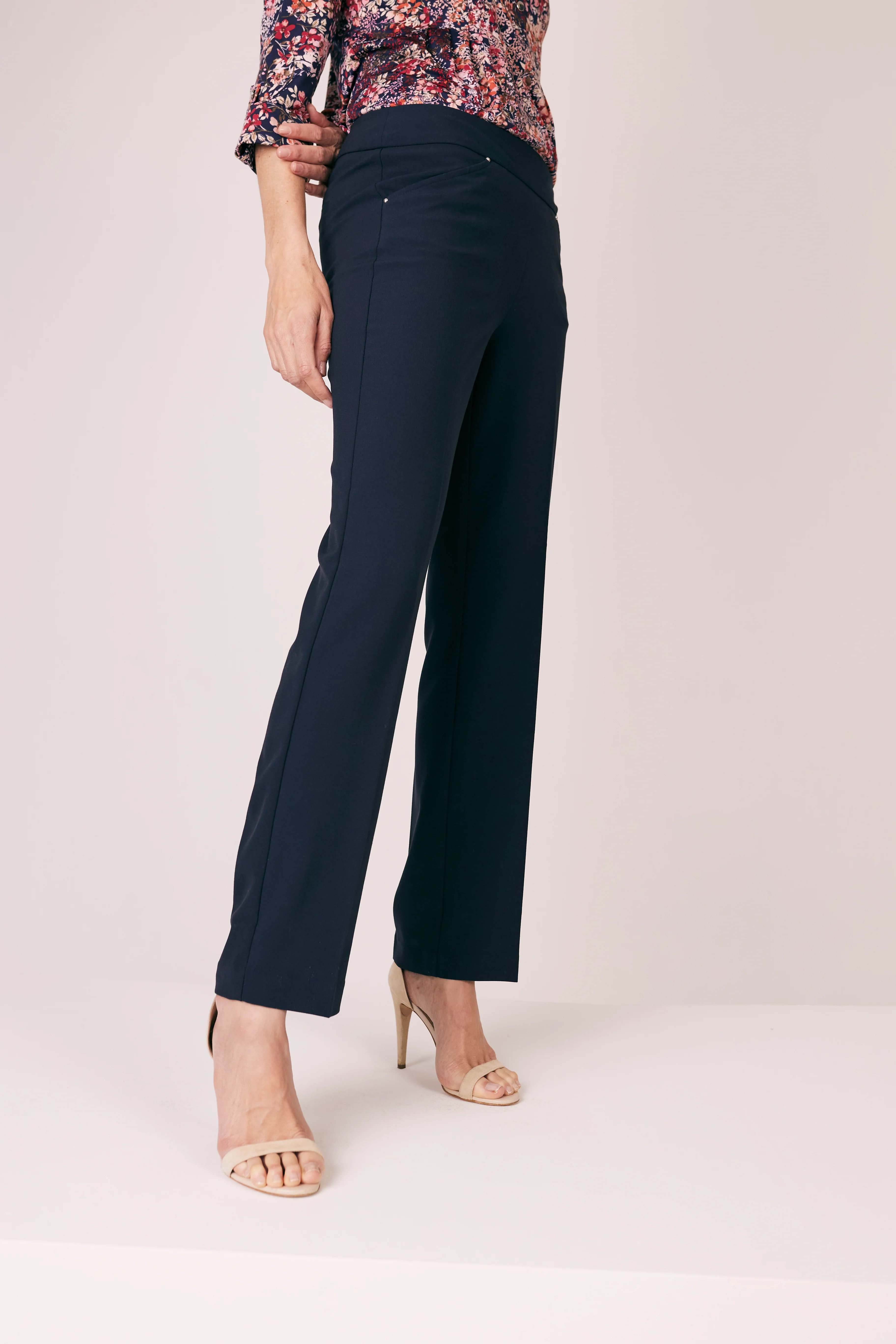 Roz & Ali™ Secret Agent Pull On Tummy Control Pants Straight Leg - Plus - Short Length - Image 19