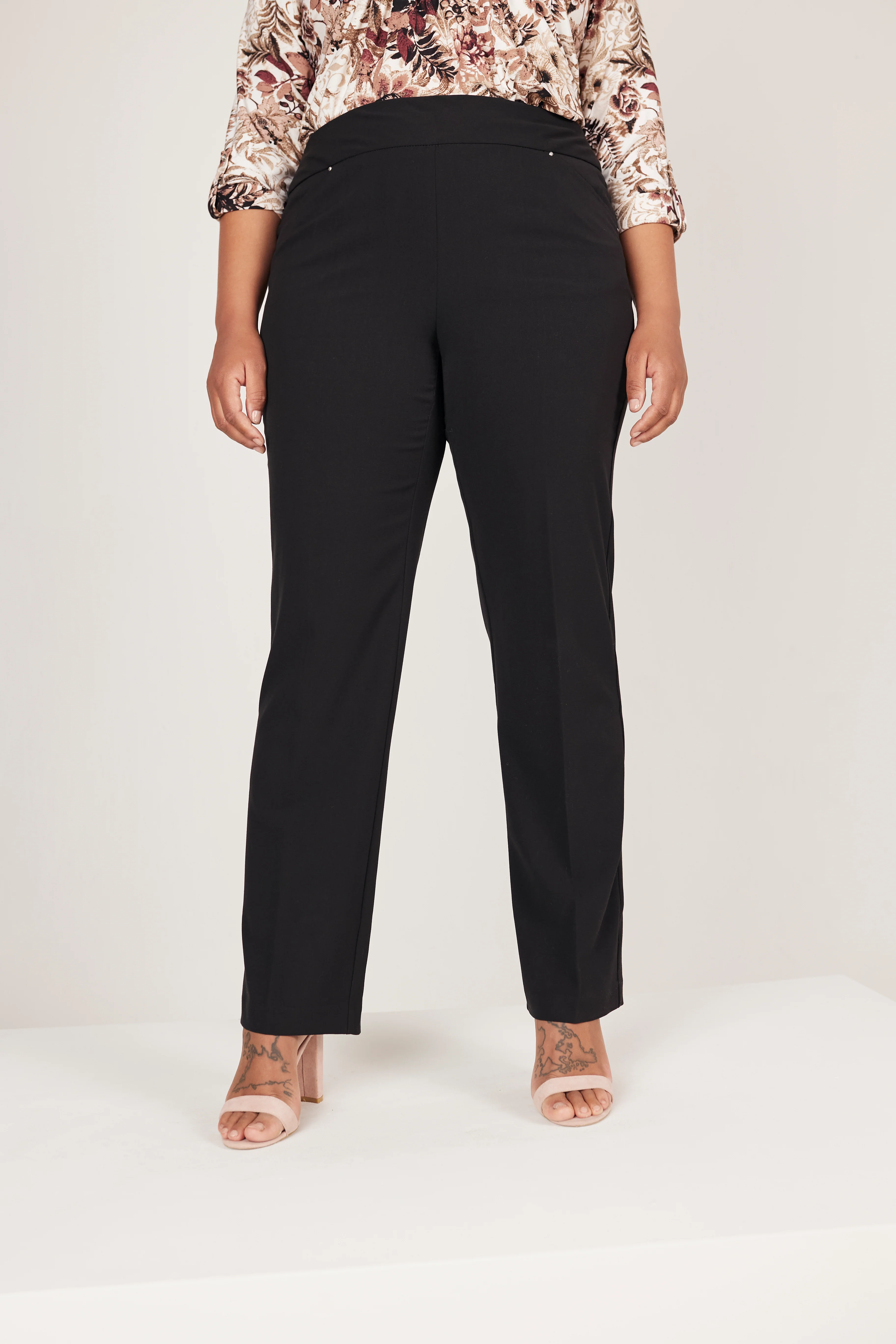 Roz & Ali™ Secret Agent Pull On Tummy Control Pants Straight Leg - Tall Length - Image 5