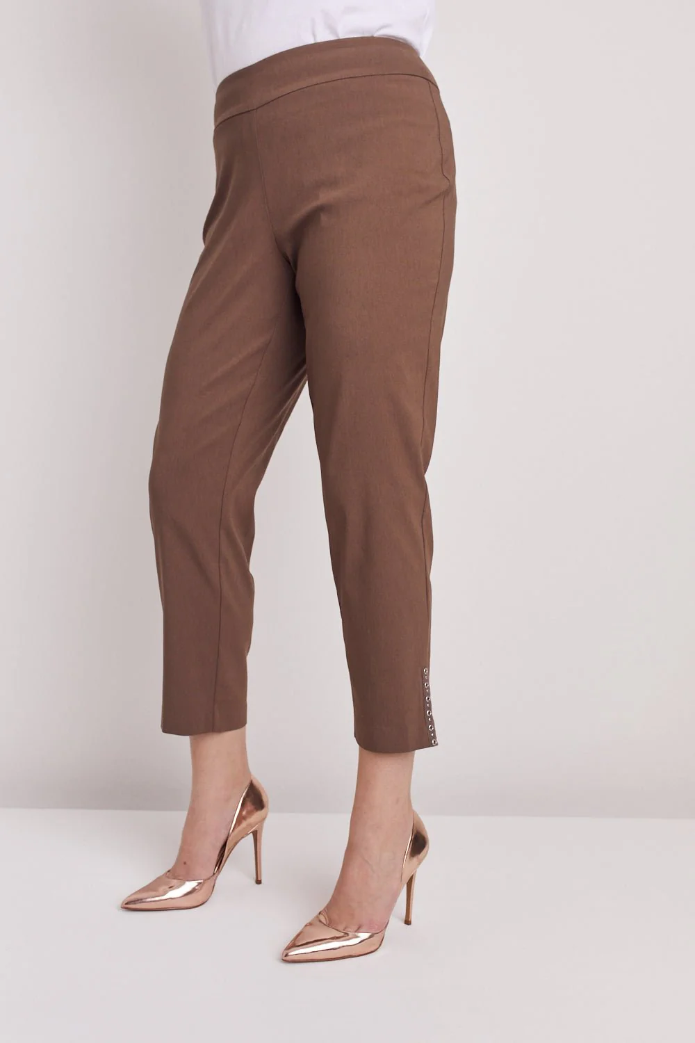 Roz & Ali™ Tummy Control Millennium Ankle Pant With Grommet Rivet Tape Trim - Plus - Image 14