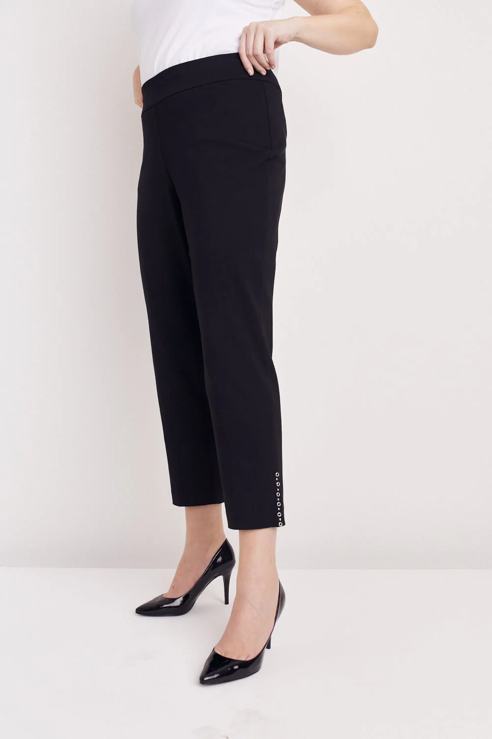 Roz & Ali™ Tummy Control Millennium Ankle Pant With Grommet Rivet Tape Trim - Plus - Image 9