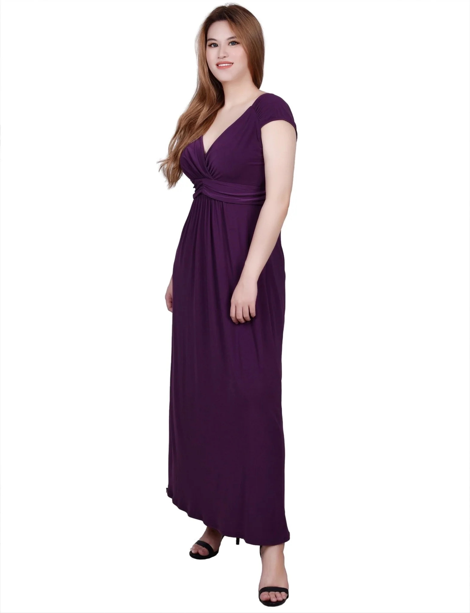 Ruched Empire-Waist Maxi Dress - Image 2