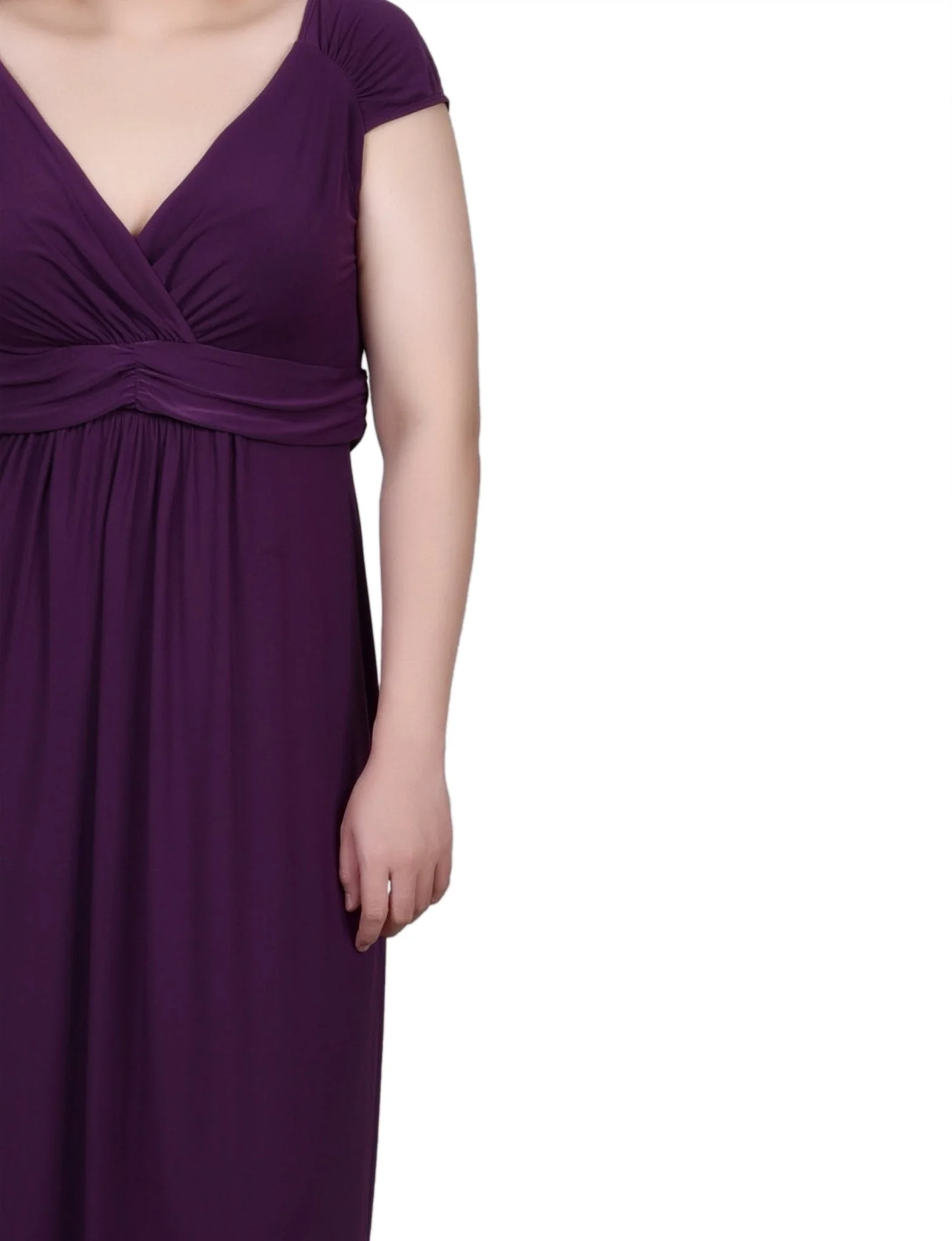 Ruched Empire-Waist Maxi Dress - Image 3