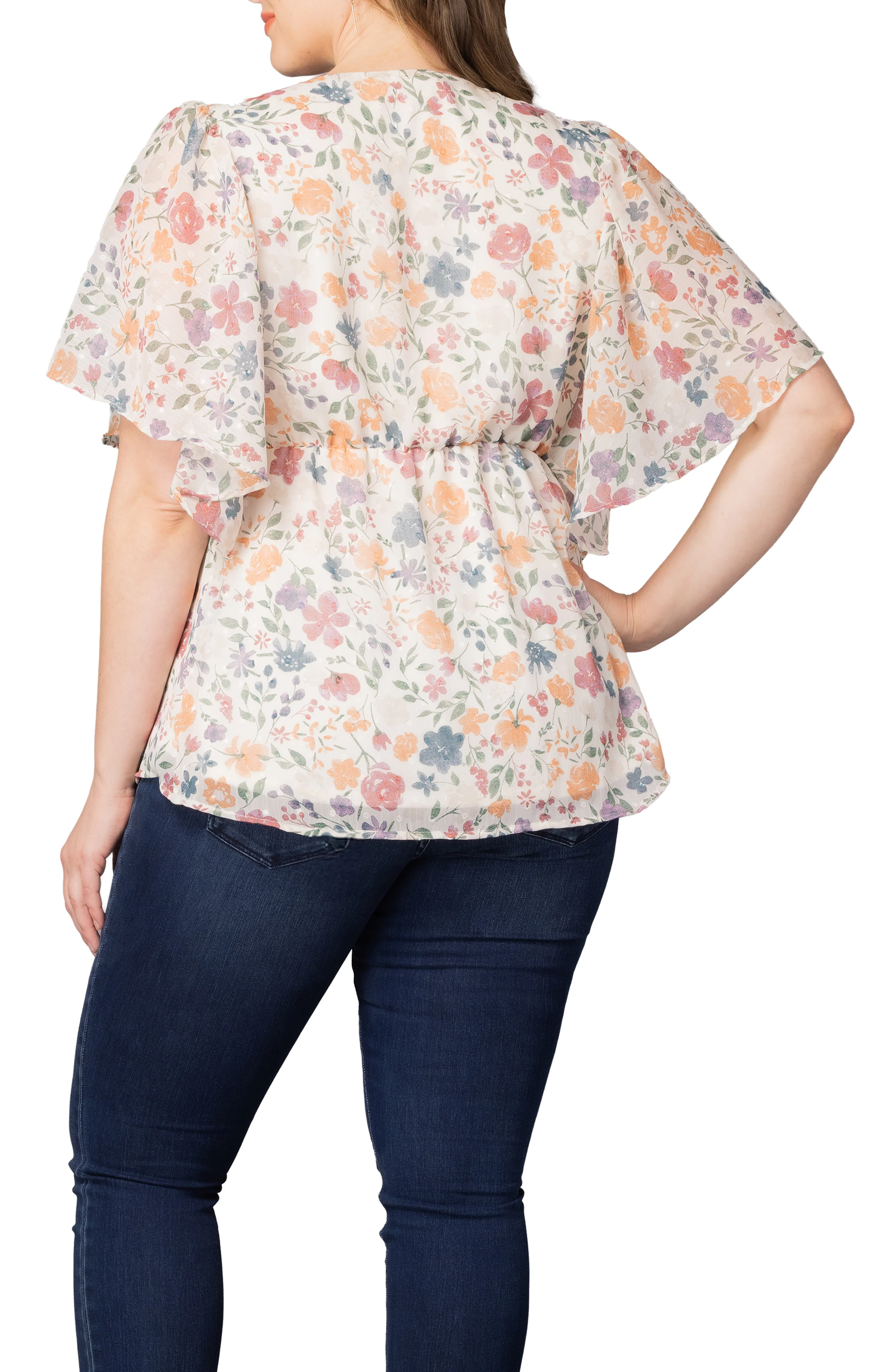 Seaside Serenade Top  - Pale Blossoms -  Plus - Image 2