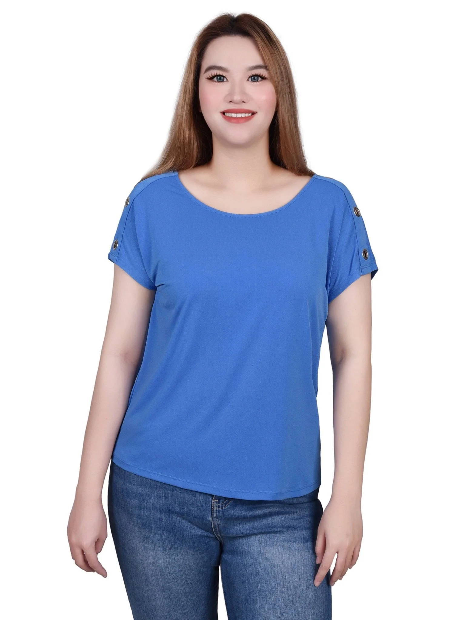 Short Sleeve Extended Sleeve Tunic Top - Image 2