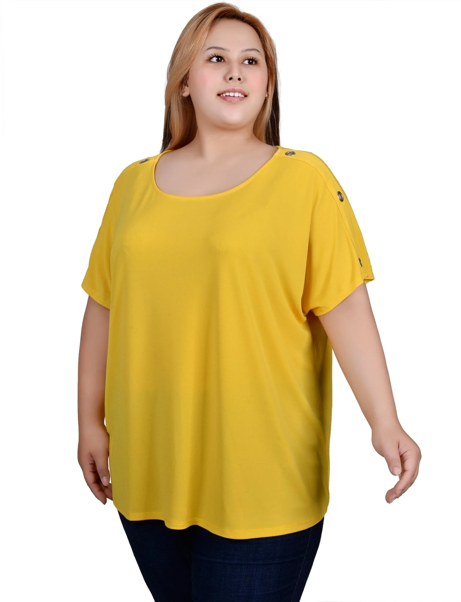 Short Sleeve Extended Sleeve Tunic Top - Plus - Image 10