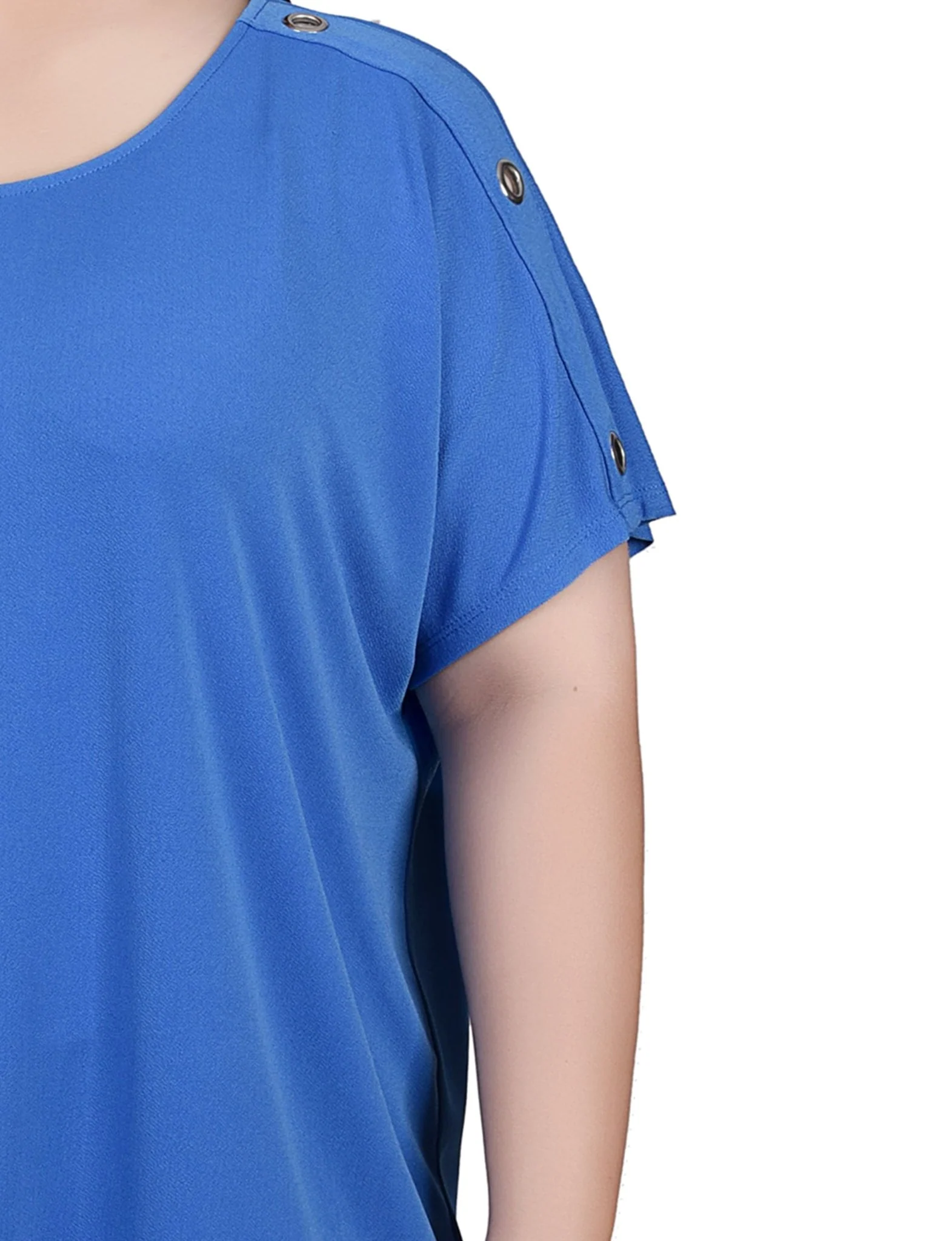Short Sleeve Extended Sleeve Tunic Top - Plus - Image 3