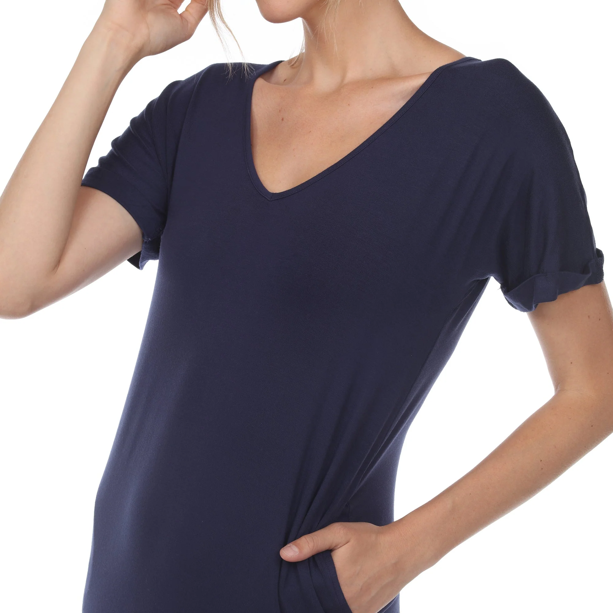 Short Sleeve V-neck Maxi Dress - Image 10