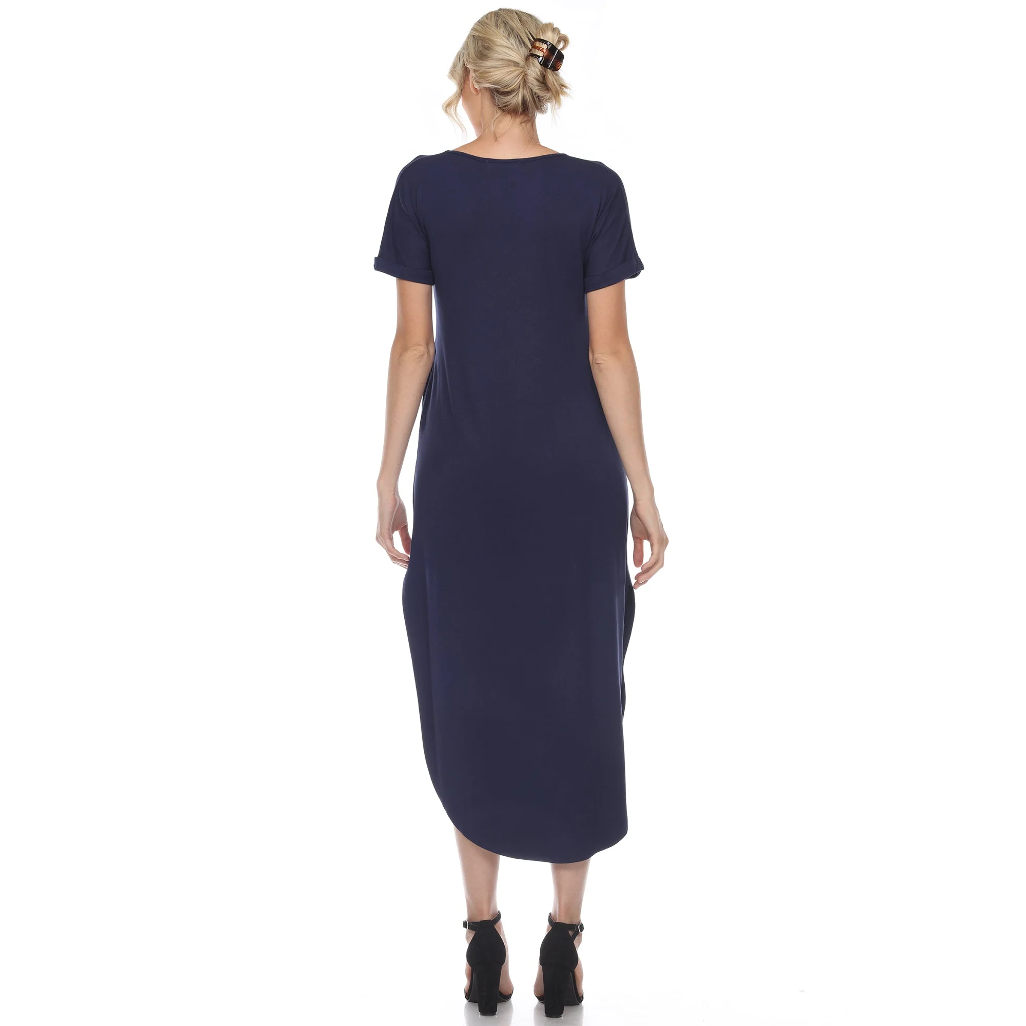 Short Sleeve V-neck Maxi Dress - Image 9