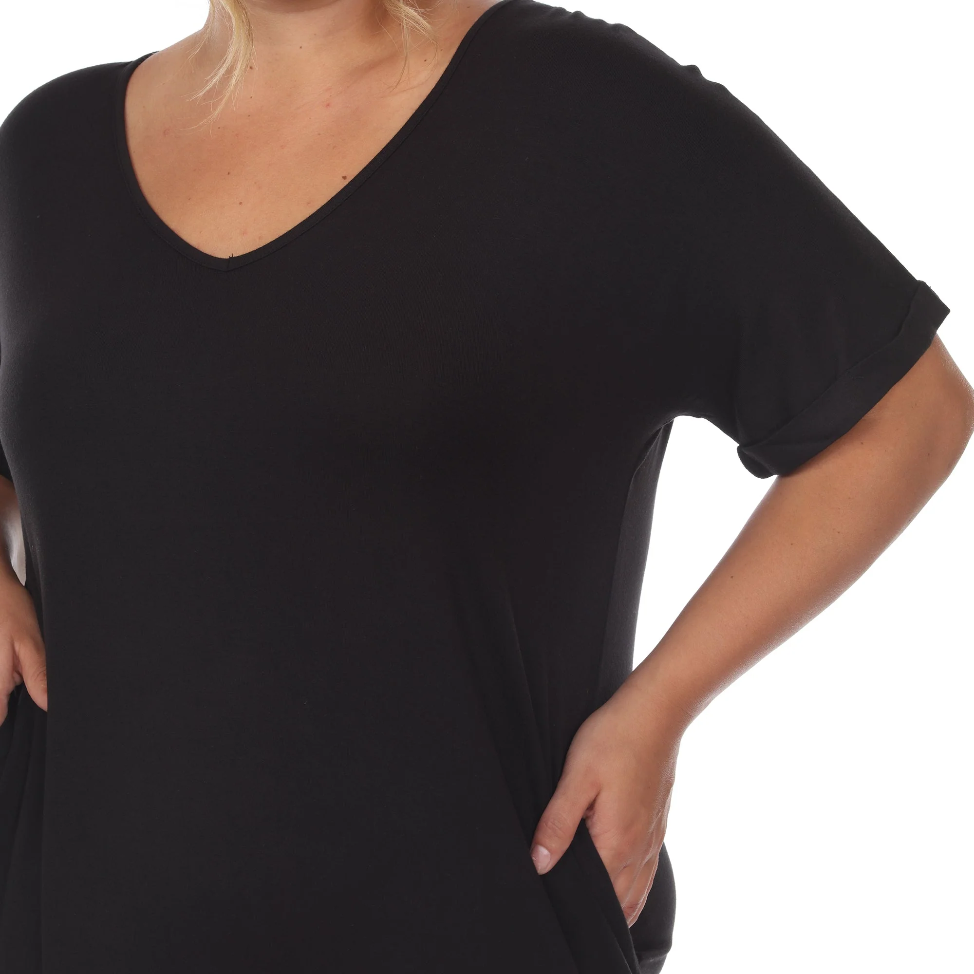 Short Sleeve V-neck Maxi Dress - Plus - Image 20