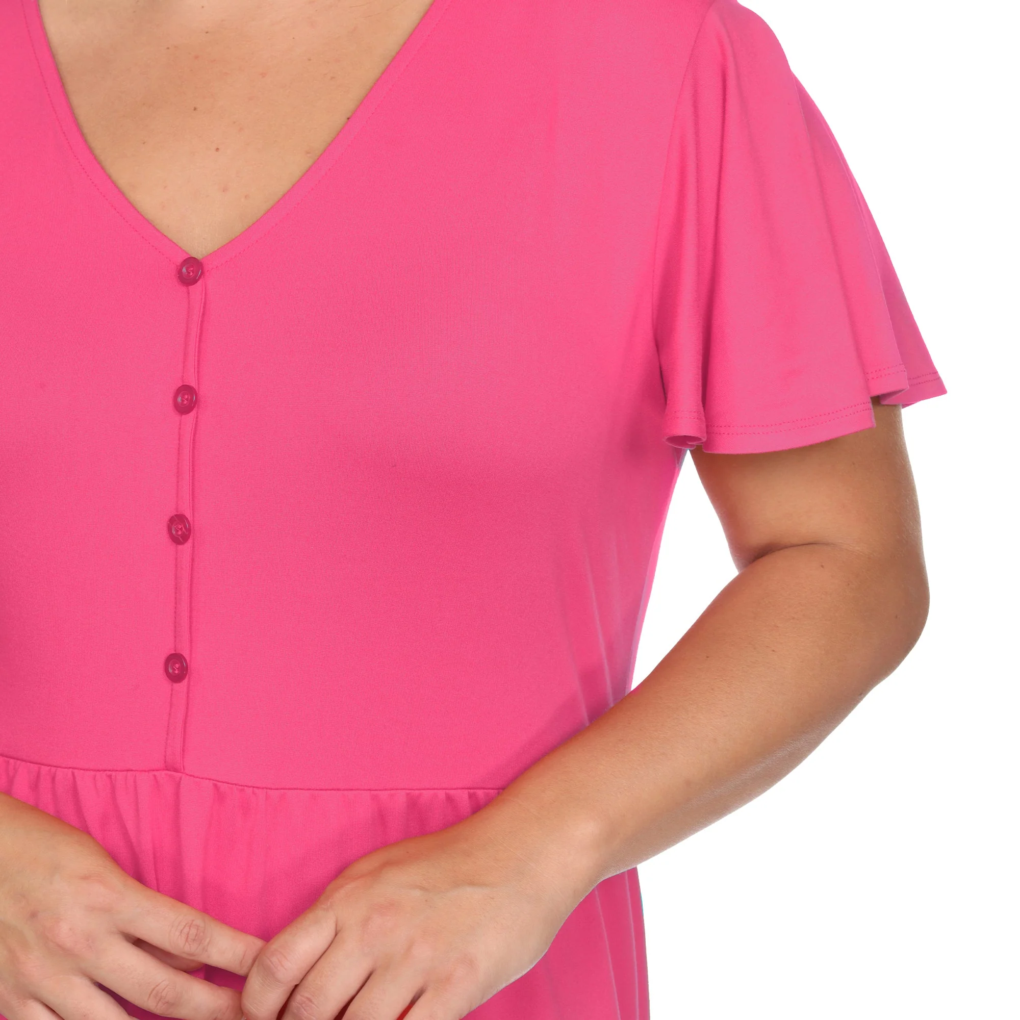 Short Sleeve V-neck Tiered Dress - Plus - Image 4