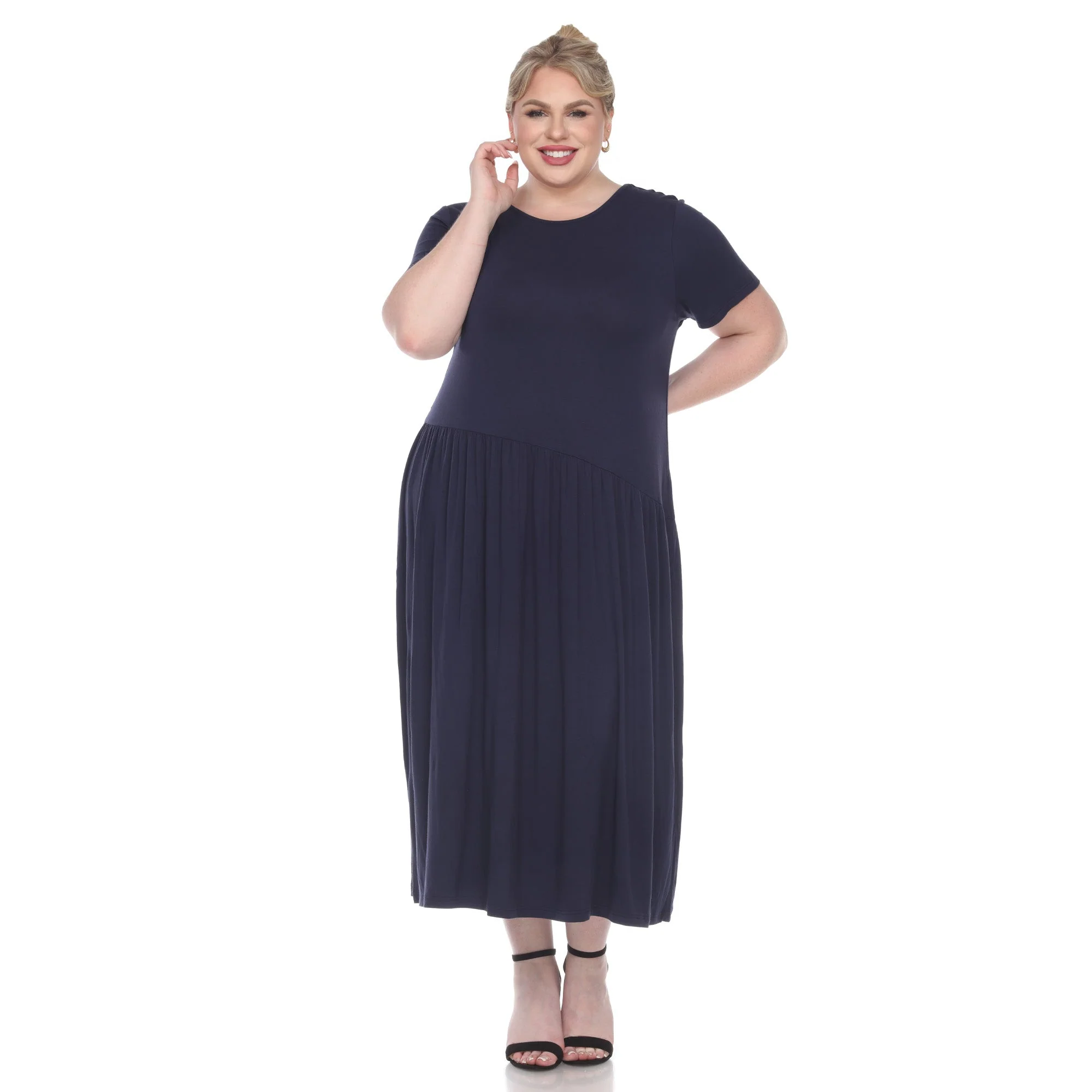 Short Sleeves Maxi Dress - Plus - Image 11