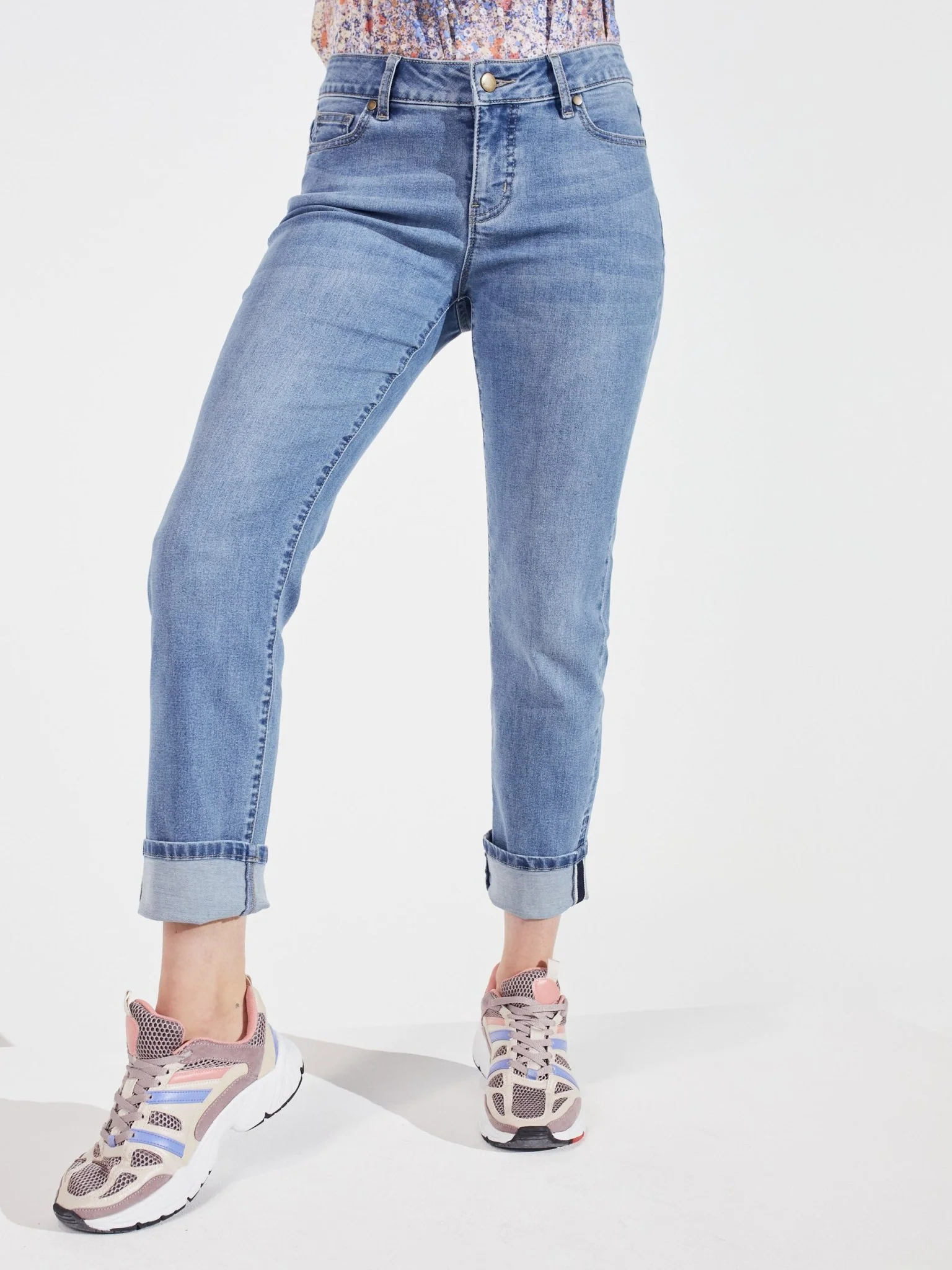 Westport Signature Girlfriend 5 Pocket Selvedge Cuff Jeans - Image 14