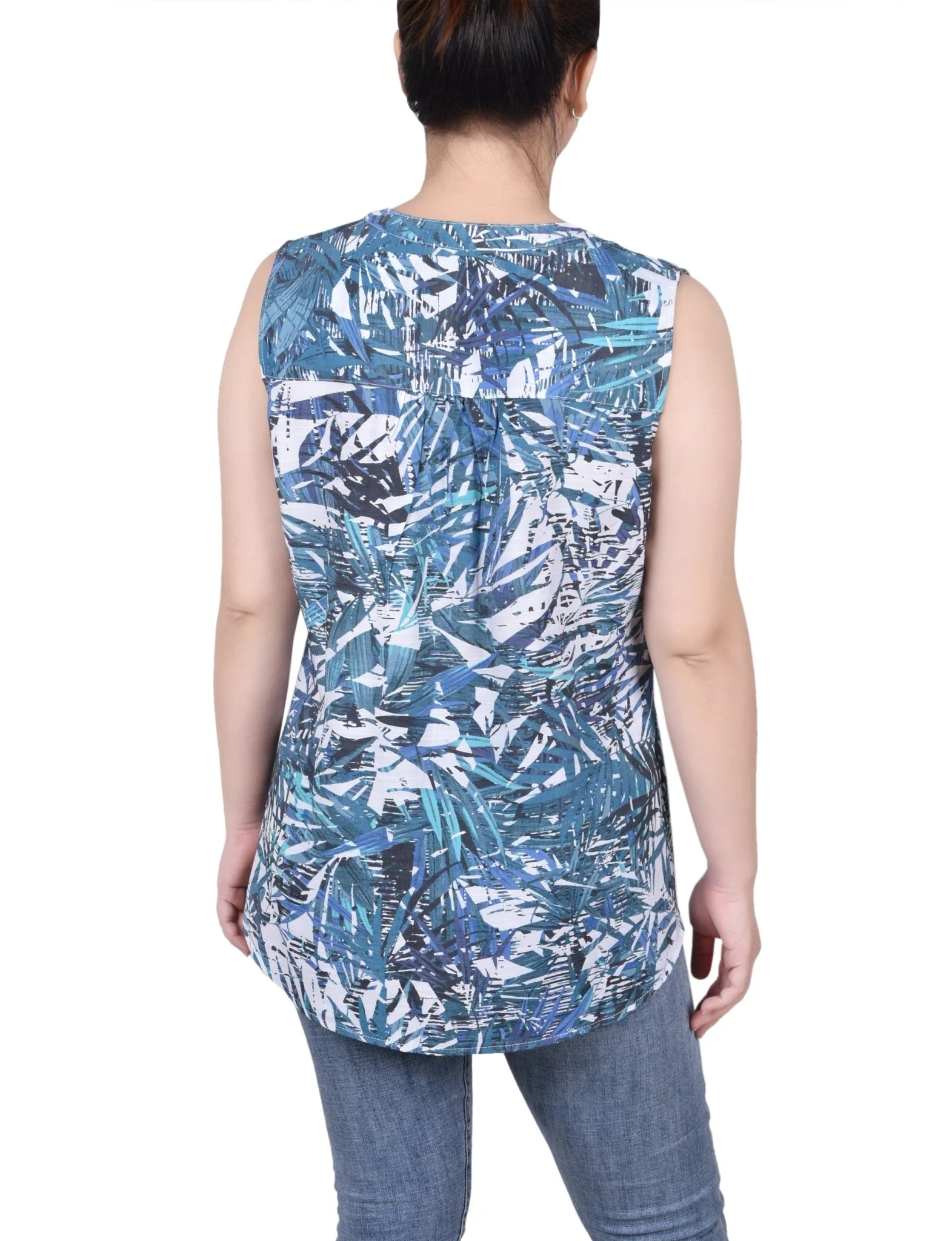 Sleeveless Pintucked Blouse - Petite - Image 21