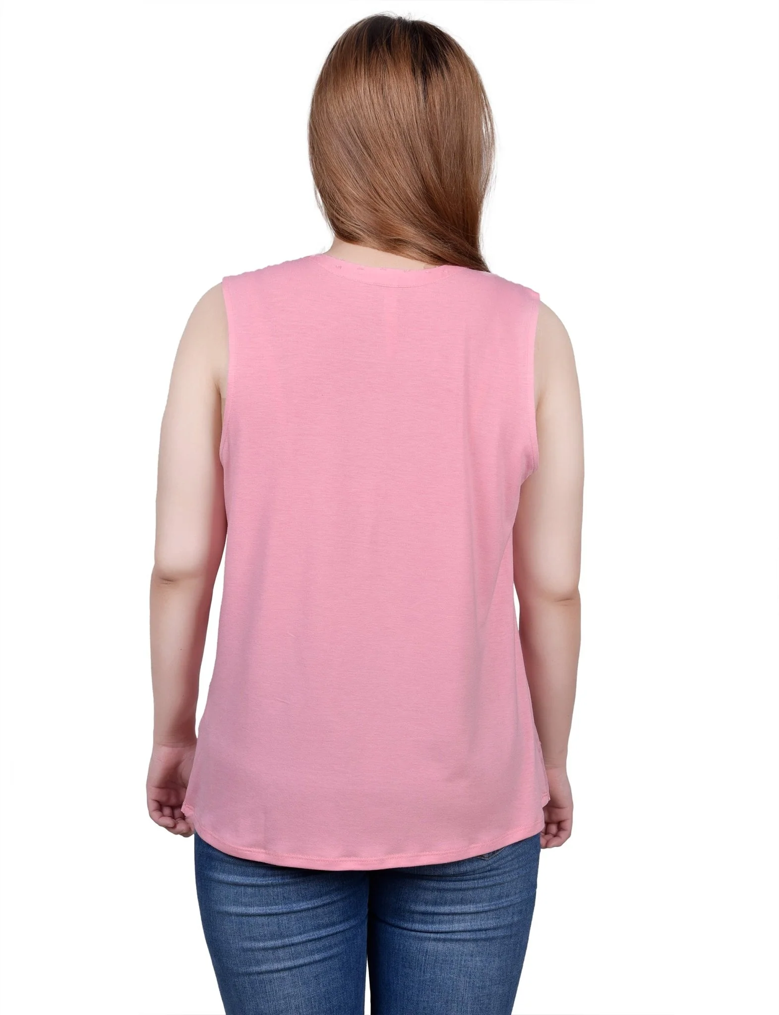 Sleeveless Swiss Dot Blouse - Petite - Image 8