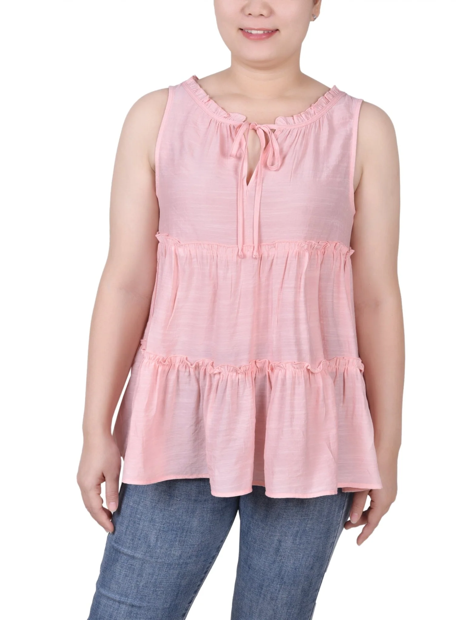 Sleeveless Tiered Blouse - Petite - Image 13