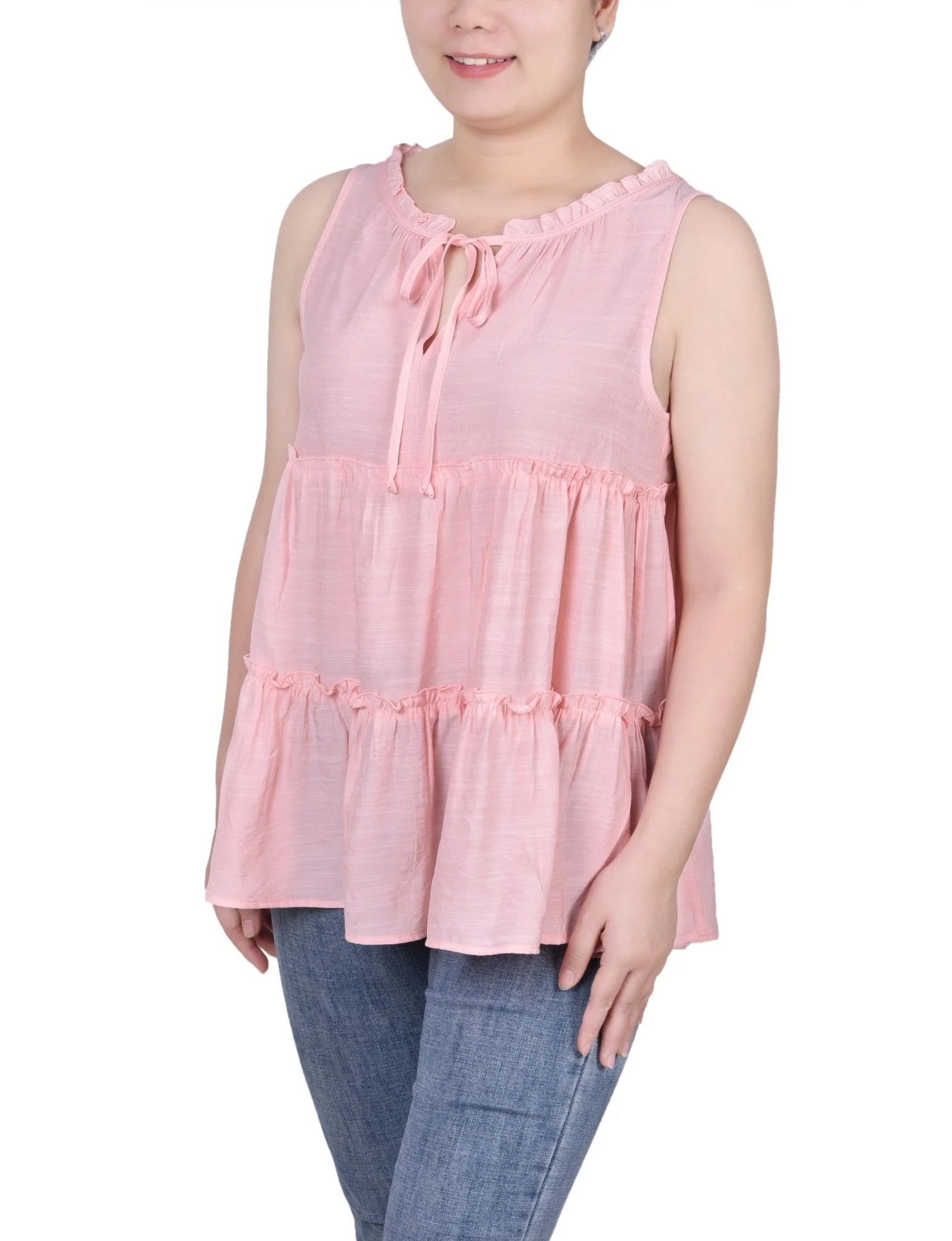 Sleeveless Tiered Blouse - Petite - Image 14
