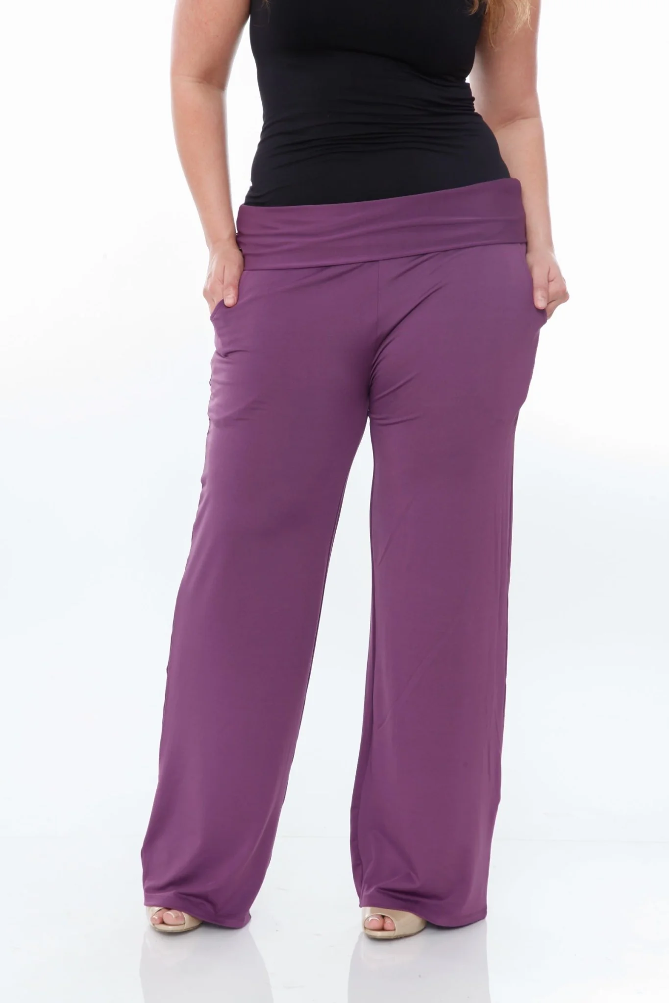 Solid Palazzo Pants - Plus - Image 18