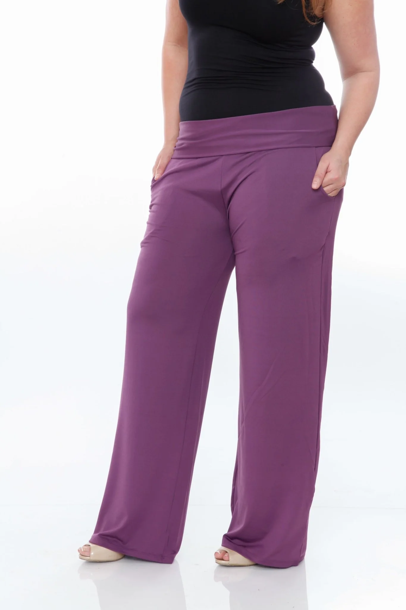Solid Palazzo Pants - Plus - Image 19