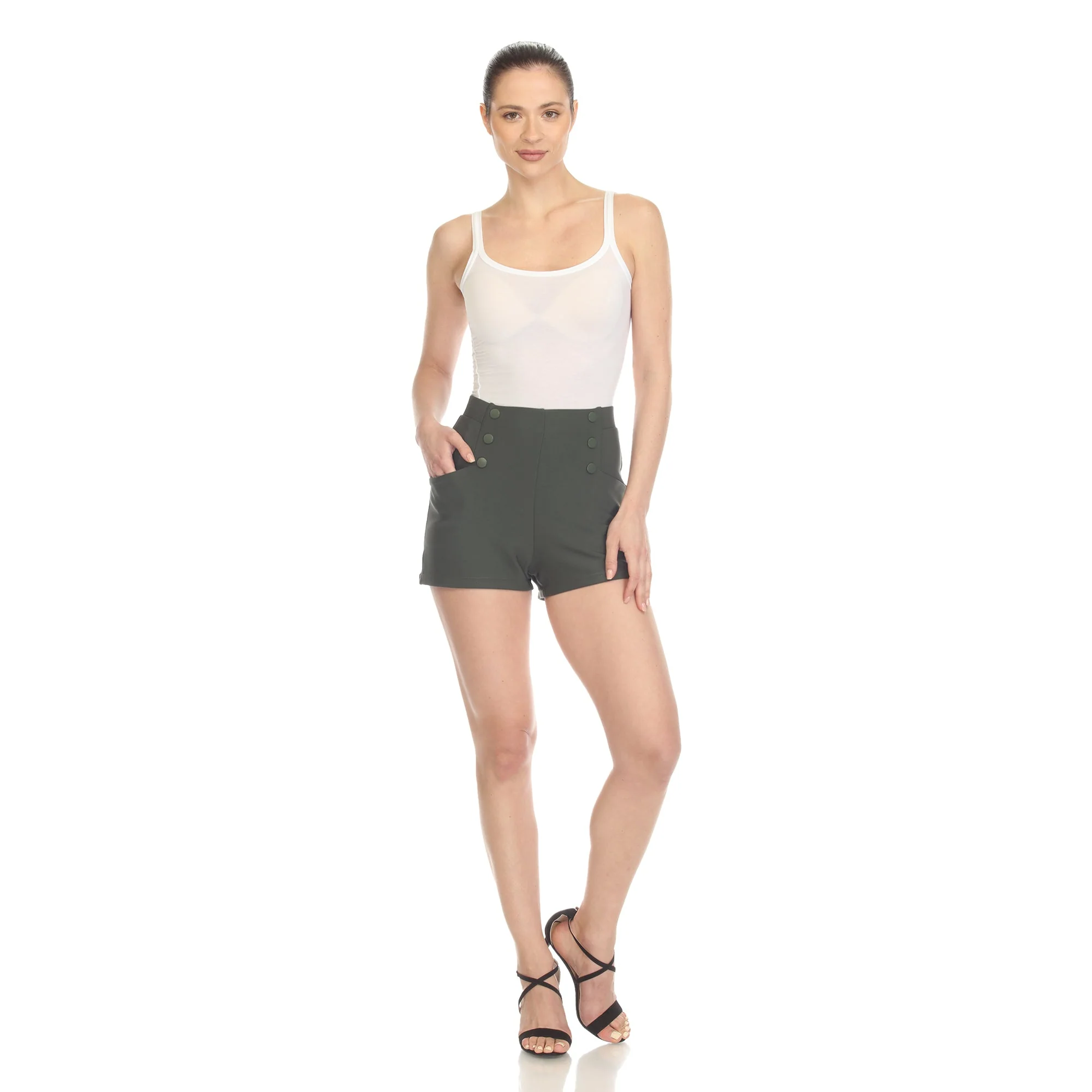 Tailored Front Button Shorts - Image 15