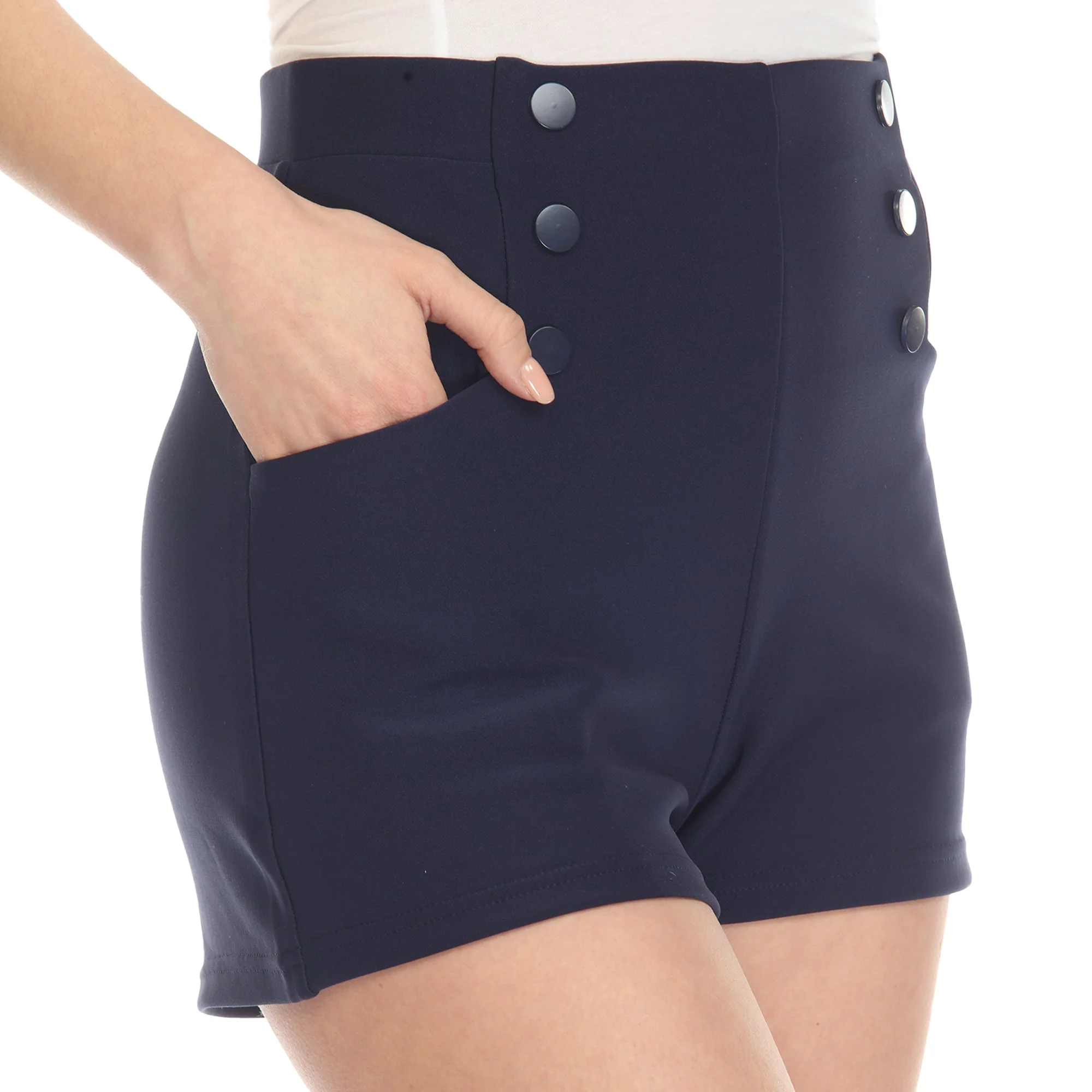 Tailored Front Button Shorts - Image 9