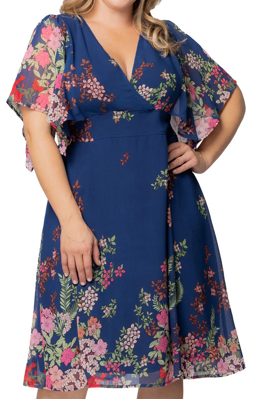 Twilight Garden Border Breezy Border Print Cocktail Dress - Plus - Image 3