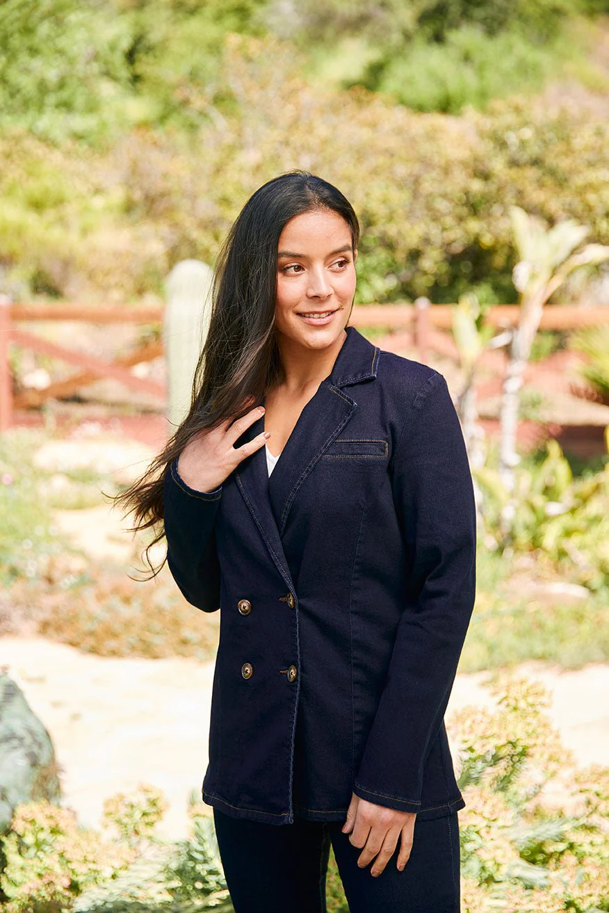Westport Double Breasted Denim Blazer - Image 4