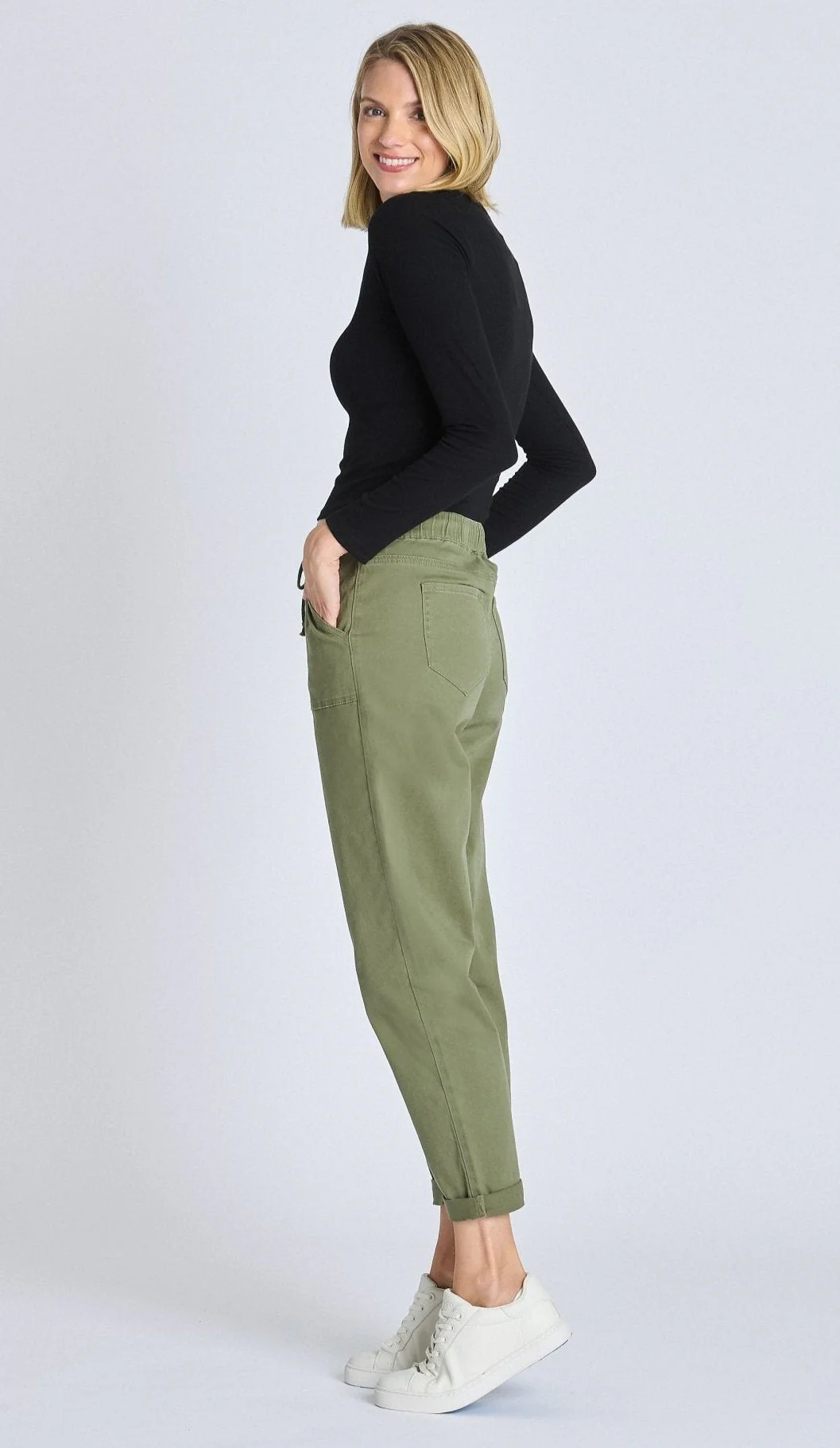Westport Olive Weekender Twill Jogger - Plus - Image 6