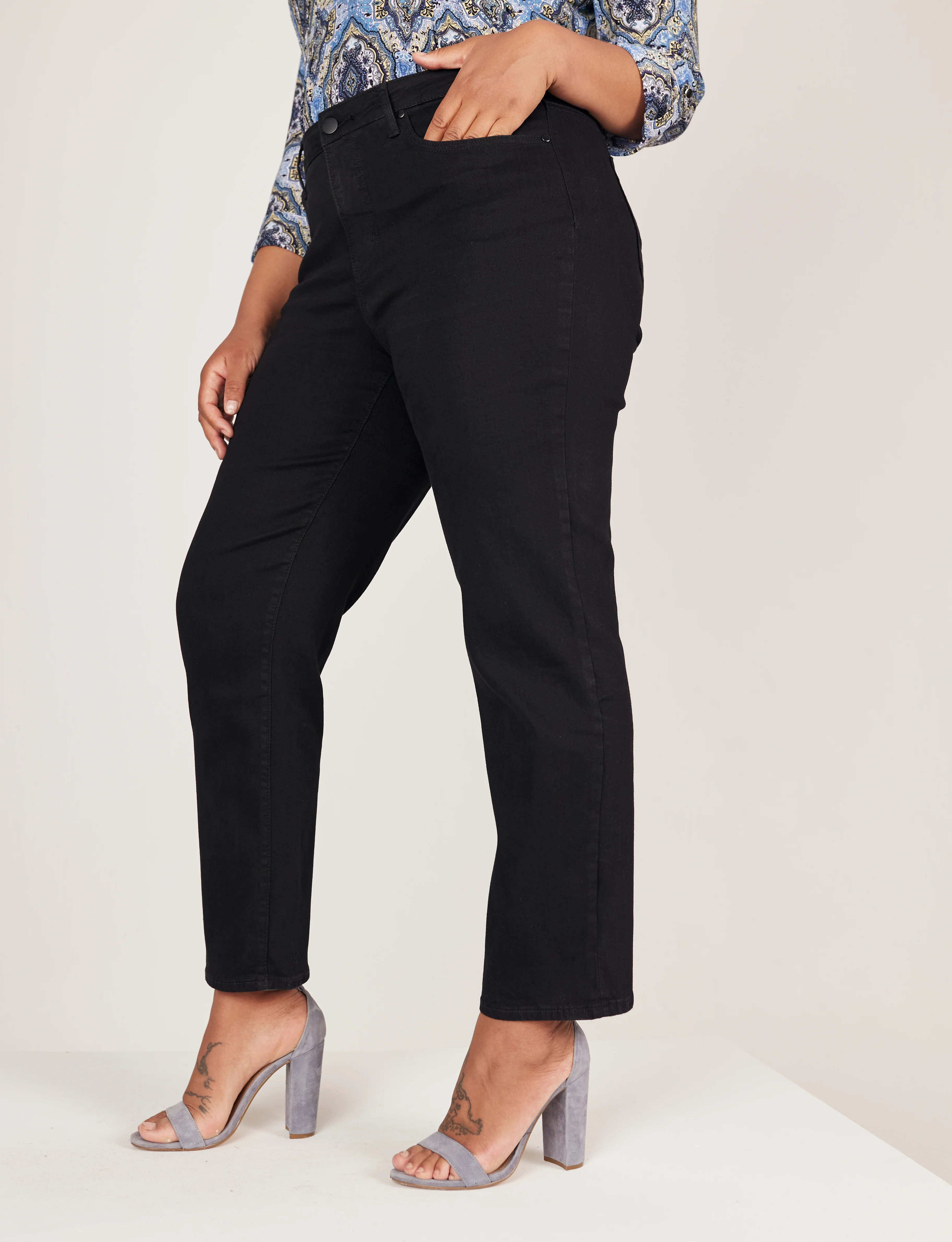 Westport Signature Black Straight Leg Jeans - Plus - Image 13