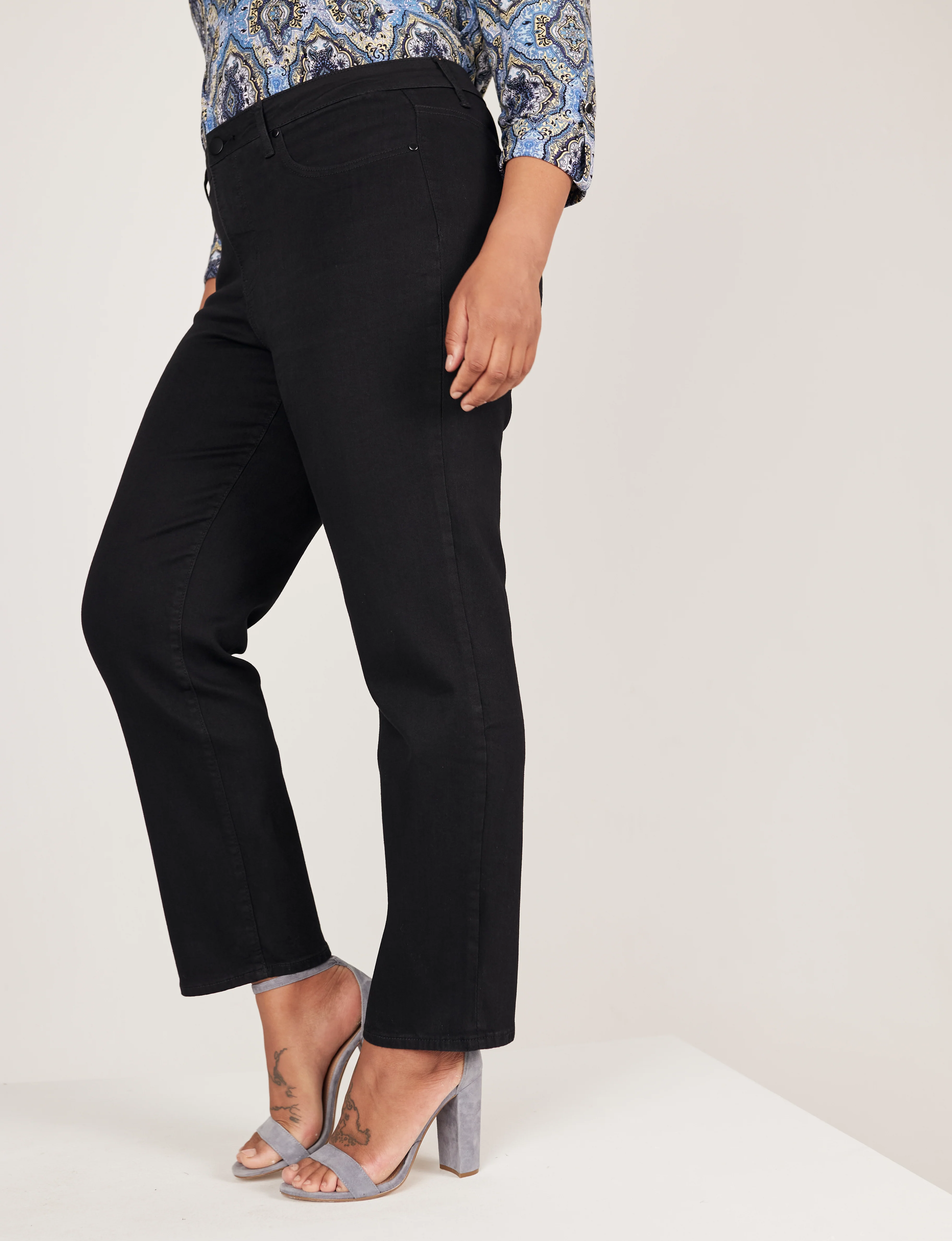 Westport Signature Black Straight Leg Jeans - Plus - Image 7