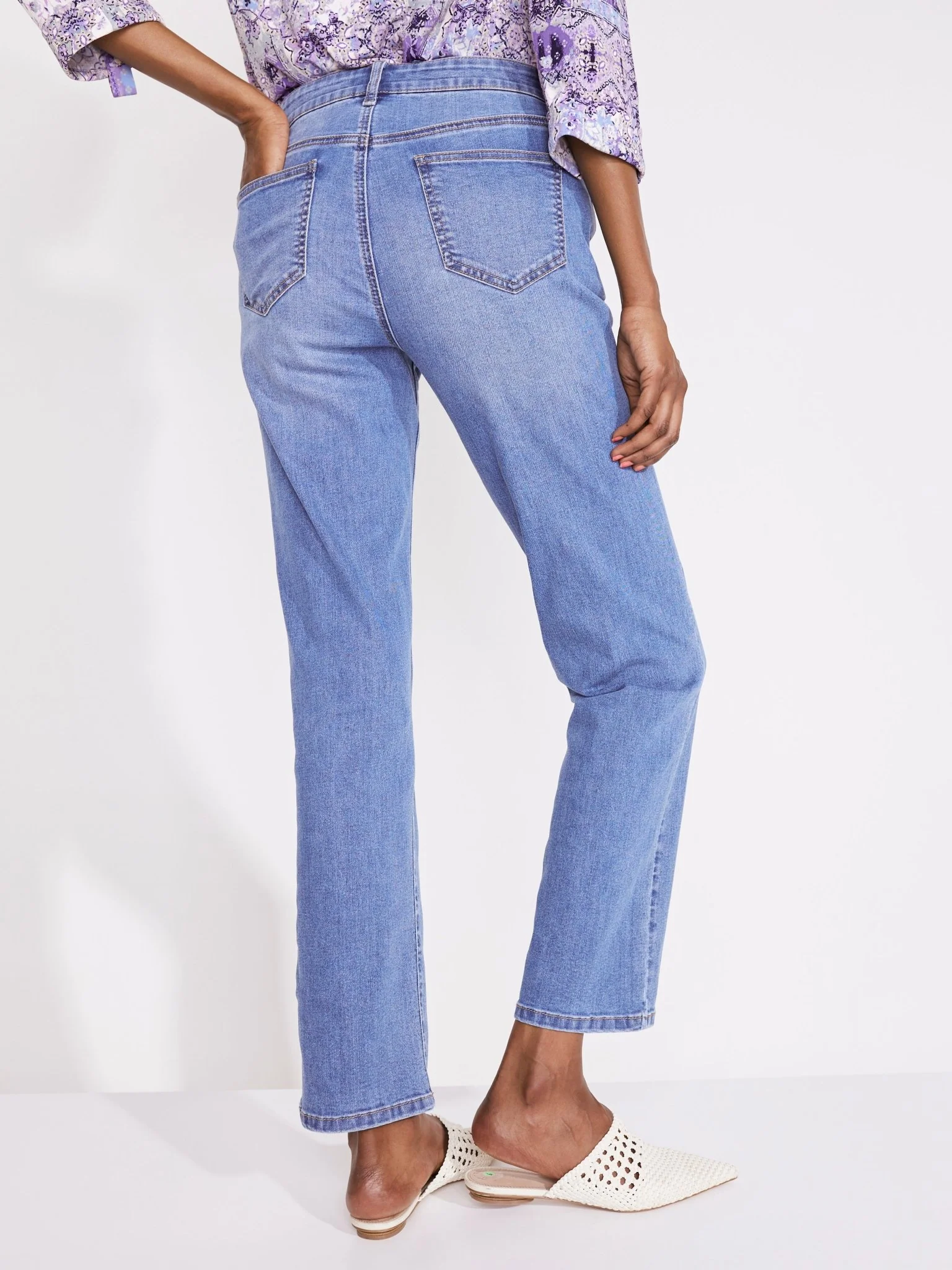 Westport Signature Straight Leg Jeans with Destruction - Image 3