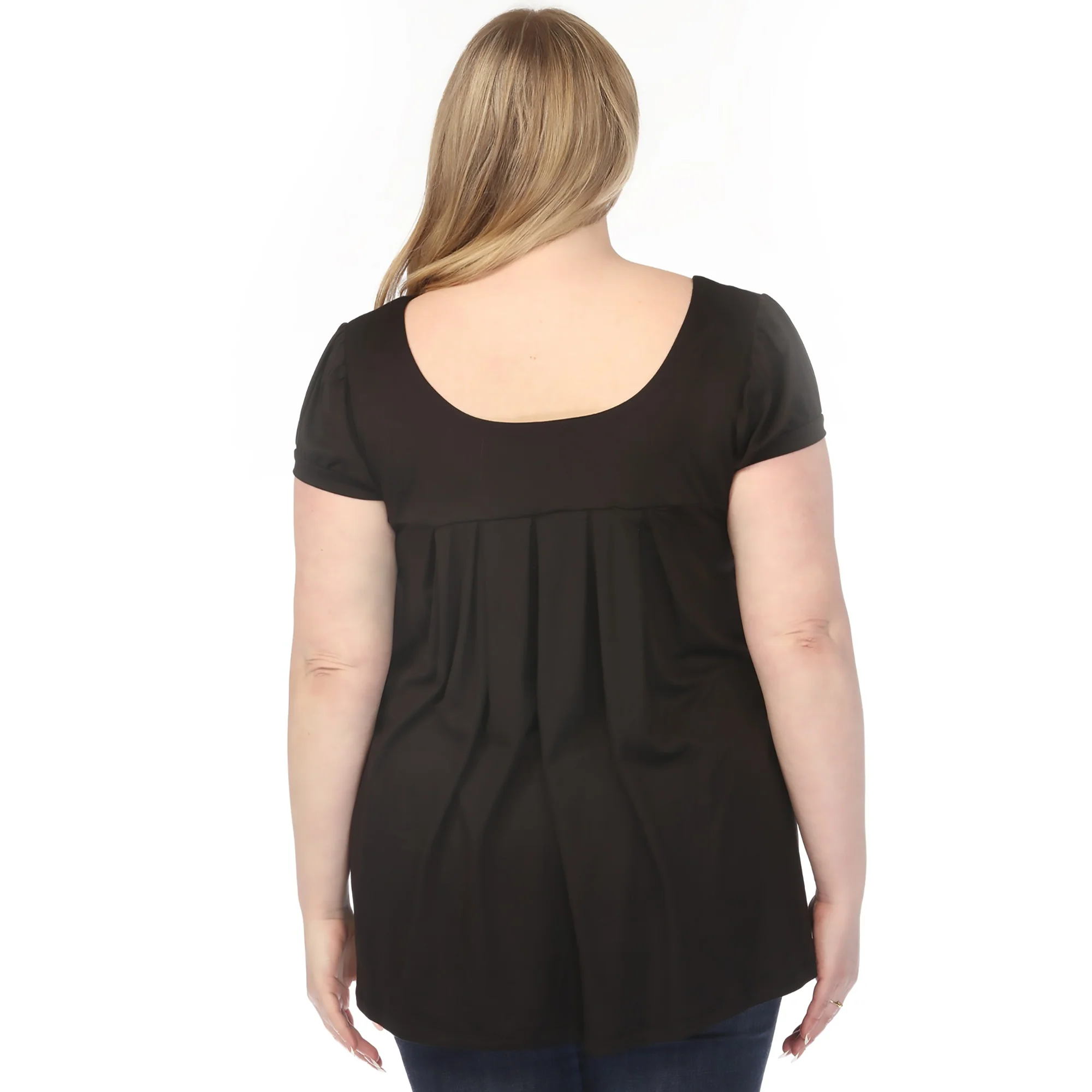 Women's  Cap Sleeve Pleated Top - Image 8