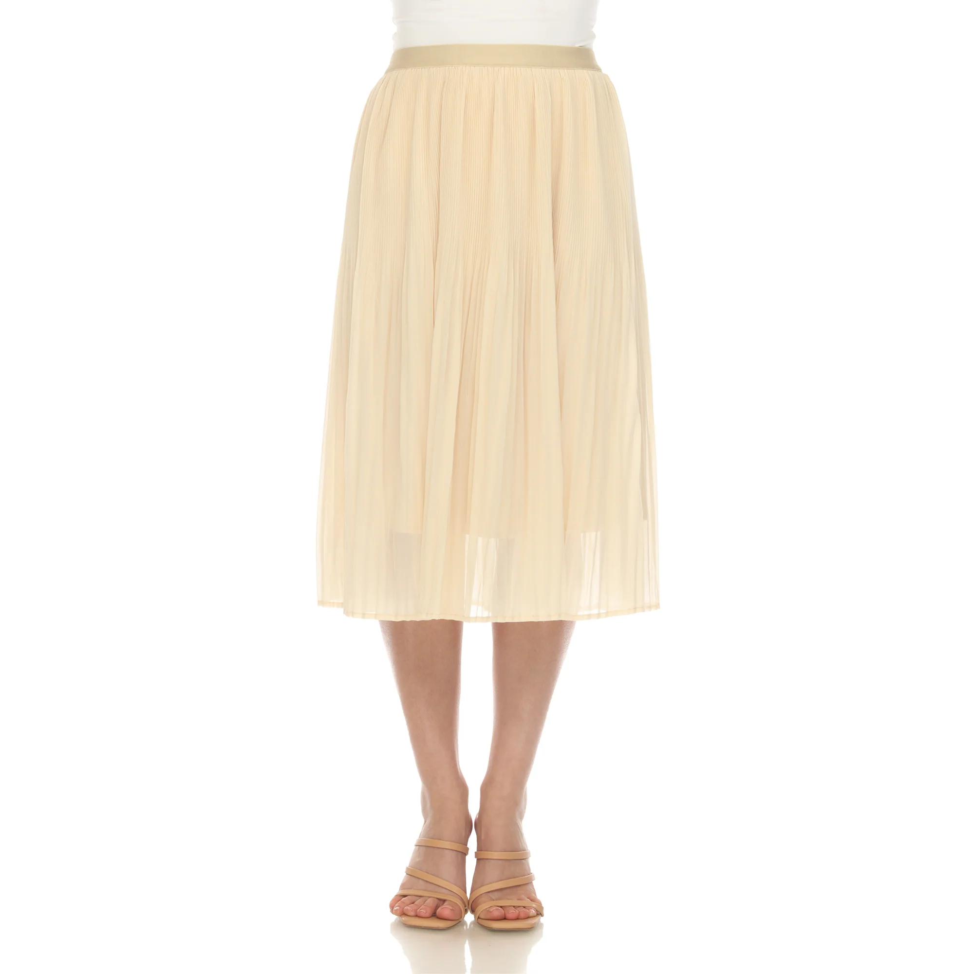 Women's Chiffon Pleated Midi Skirt - Image 16
